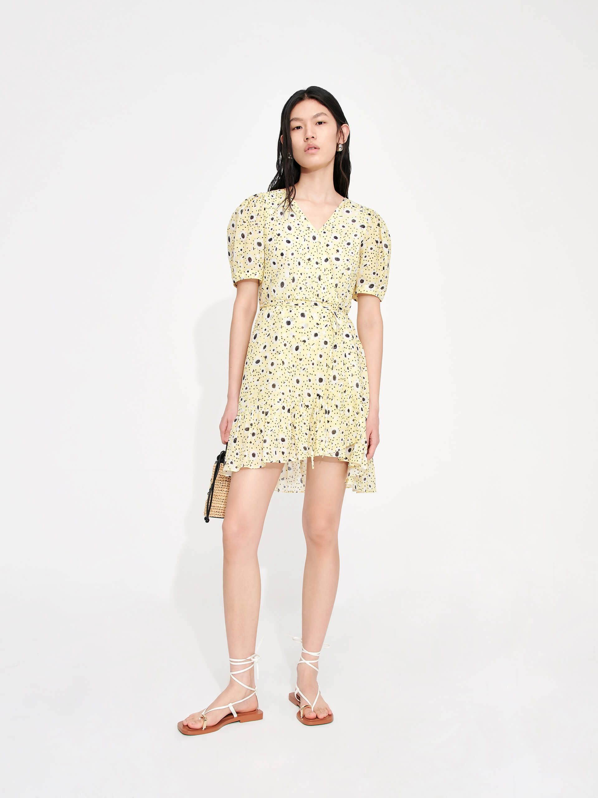 Floral Print Wrap Dress NonSlipClosure