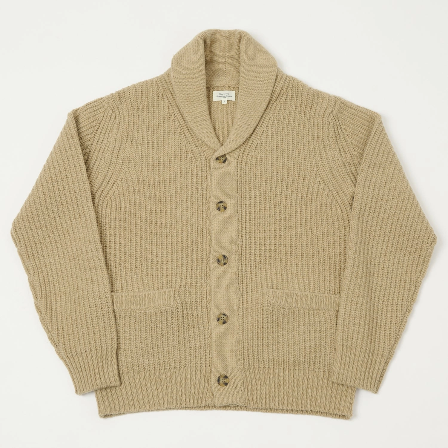 Versatile Comforted Hartford Shawl Collar Cardigan Cardigan - Camel