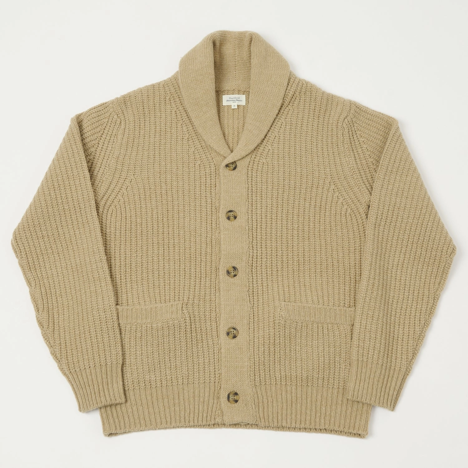 WrinkleResistant Essential Wear Hartford Shawl Collar Cardigan Cardigan - Camel