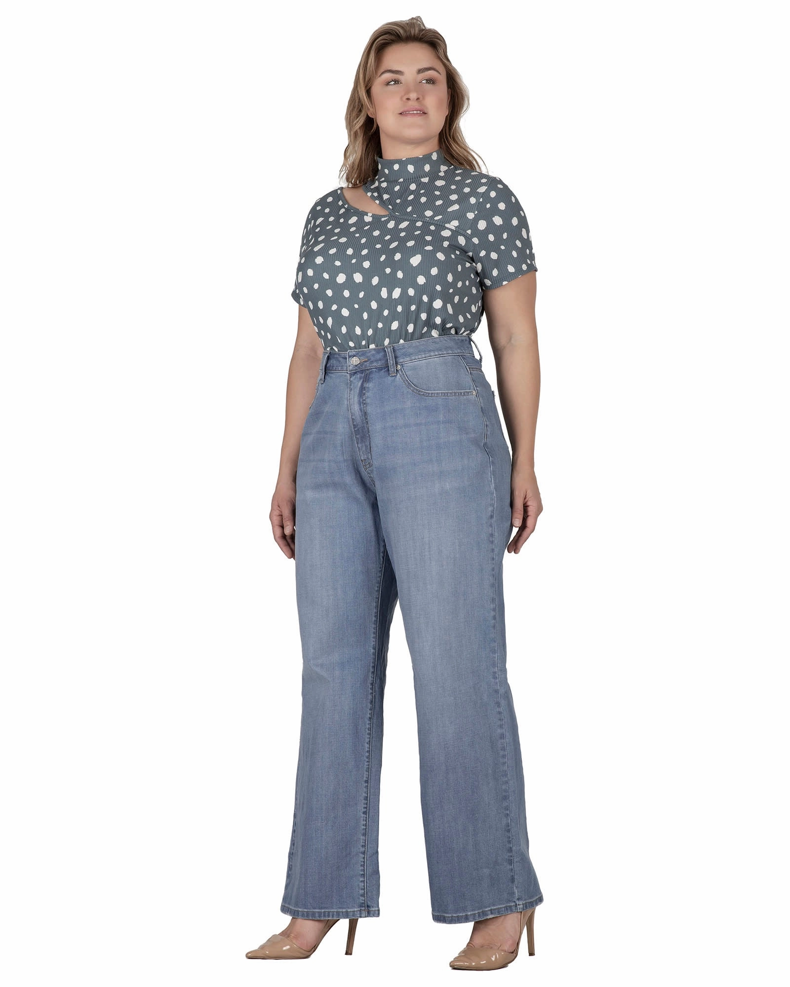 Women's Straight Wide Leg Loose Fit Jeans | Light Blue Festival Outfit Everyday Comfy Waist