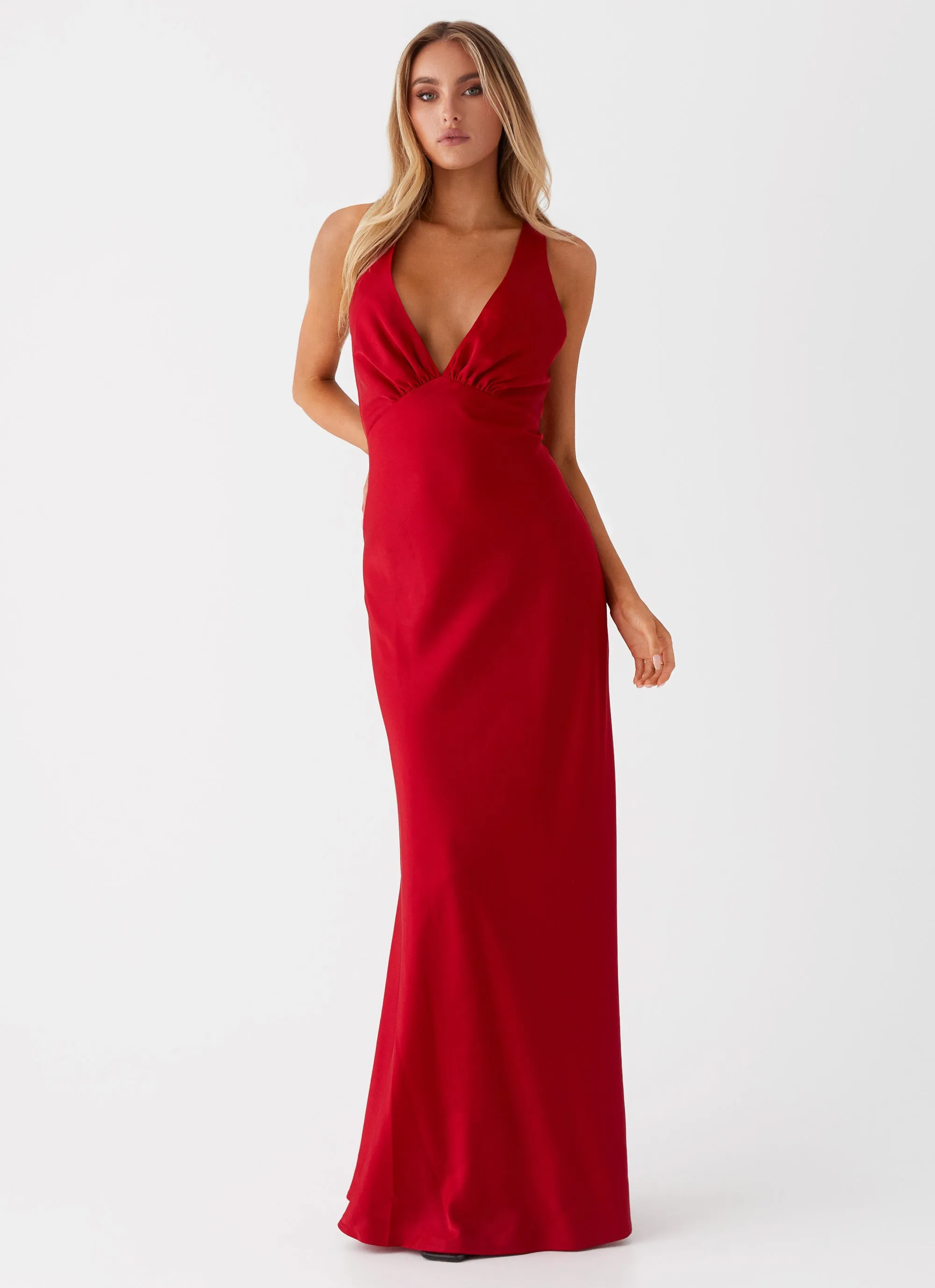 Brunch Outfit Slyvia Maxi Dress - Red
