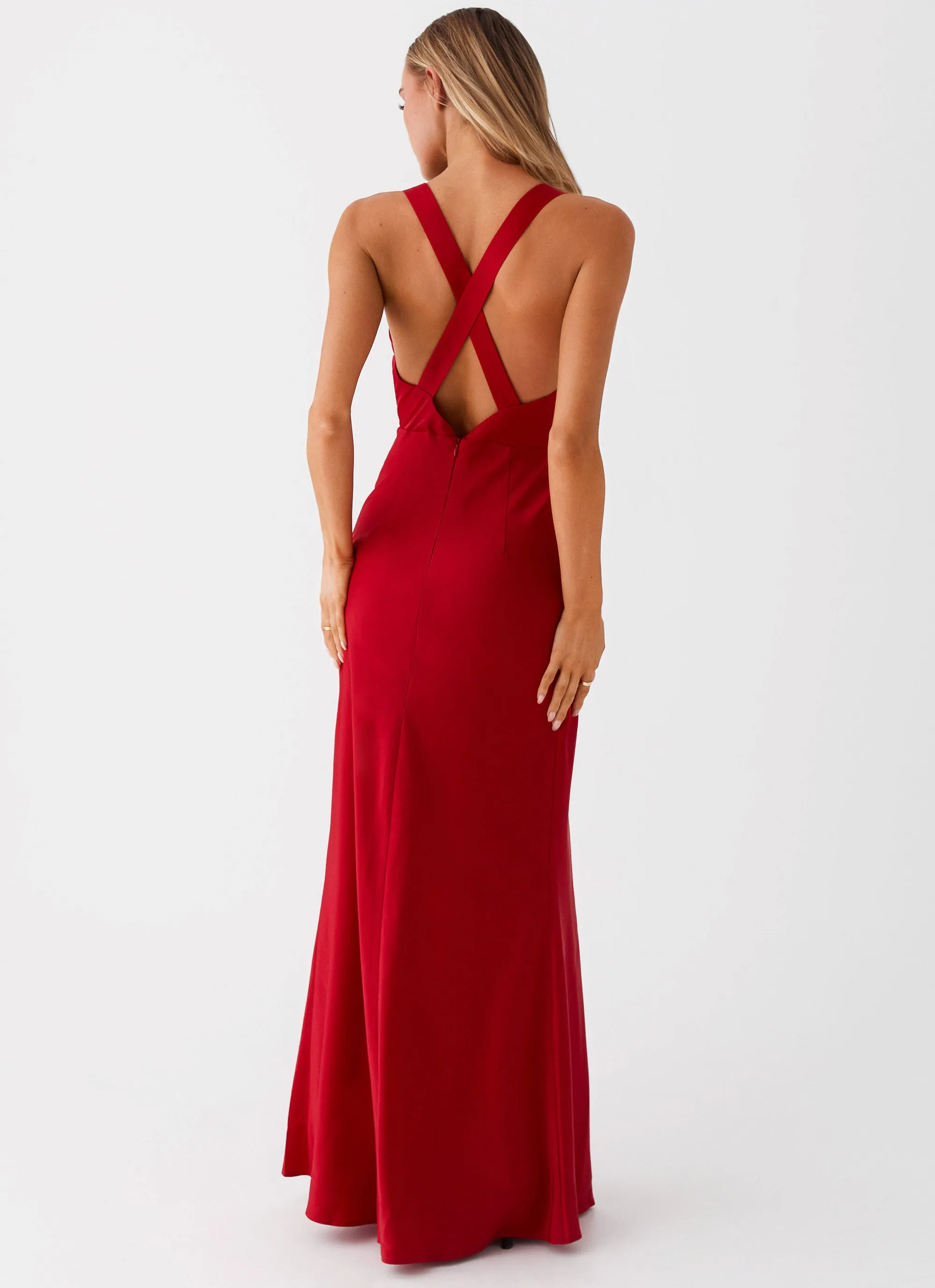 Slyvia Maxi Dress - Red Trendy And Comfortable