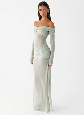 Mercy Maxi Dress - Sage Elegant Layering