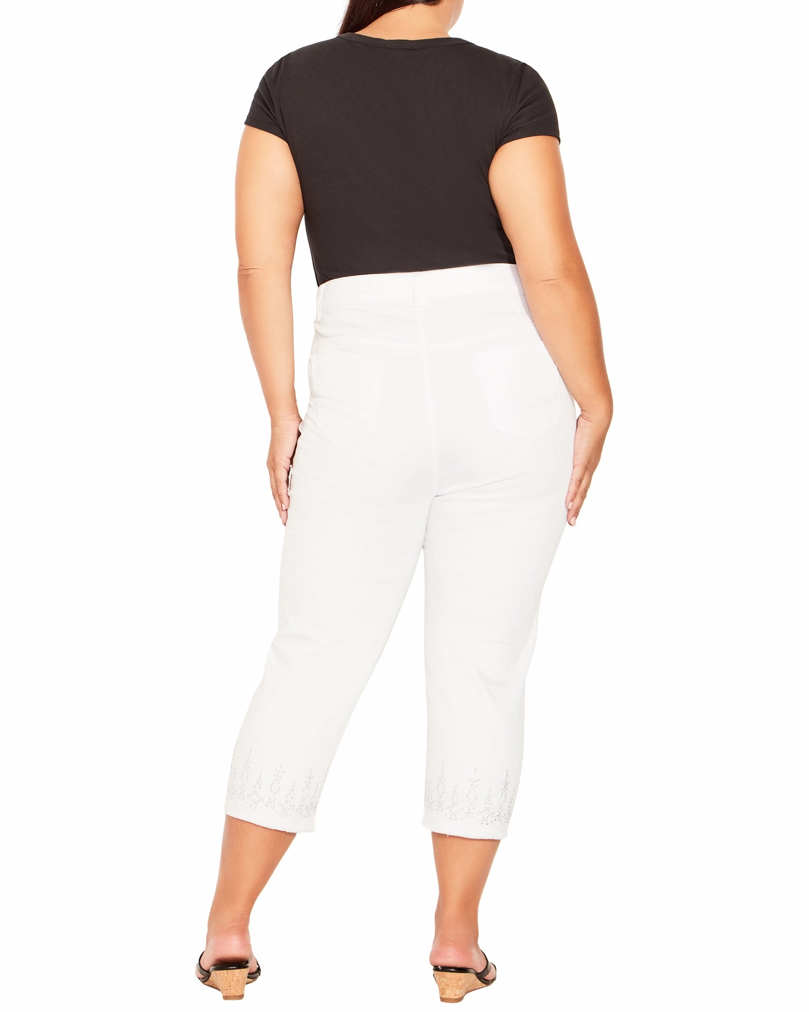 Elegant Party Look Winter Warmth Timeless Choice Nikita Crop Jean | White
