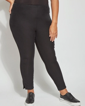 Comfortable Design Park Split Hem Legging | Black
