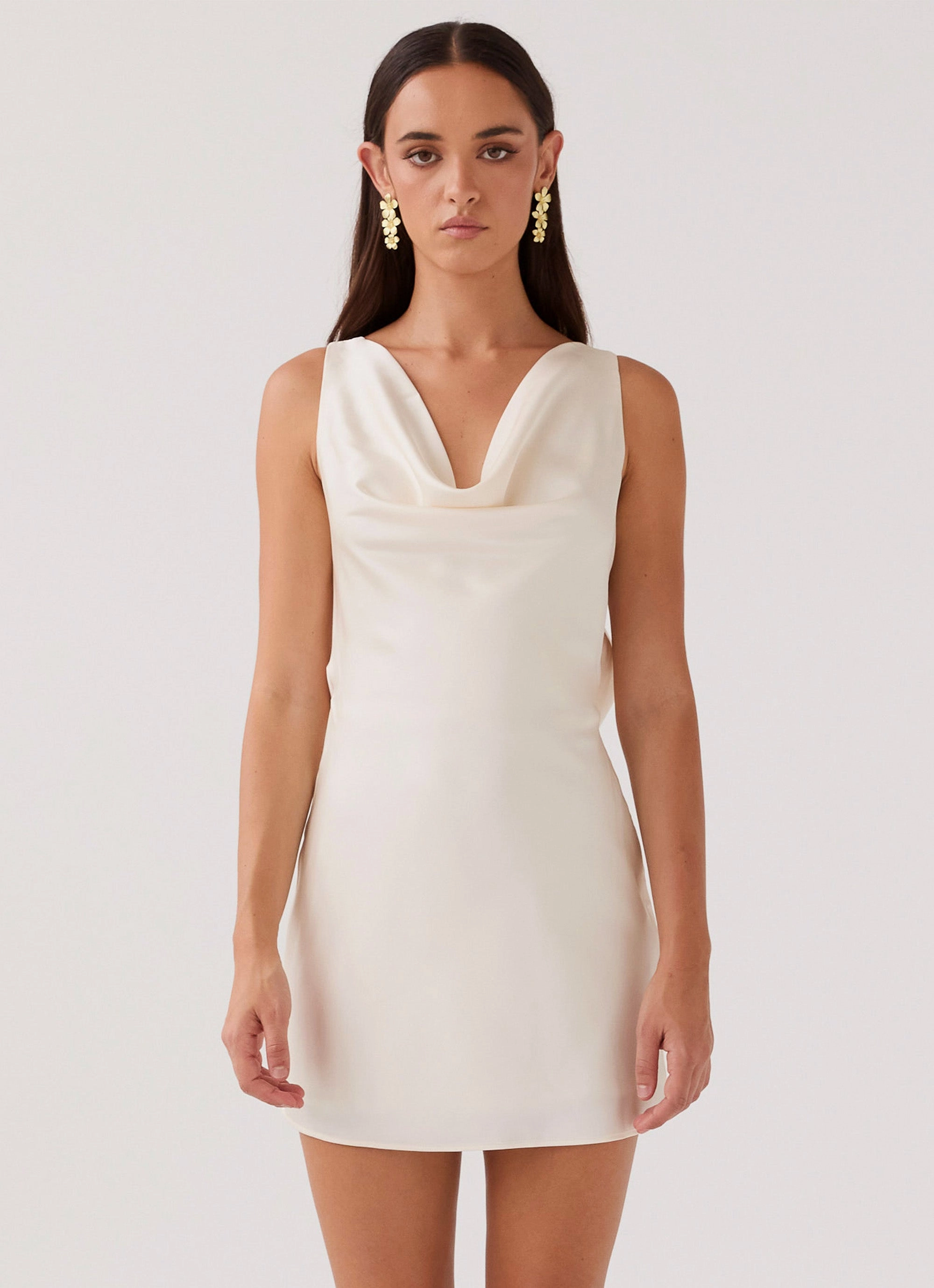 Effortless Fit Design Wedding Style Be Mine Satin Mini Dress - Ivory