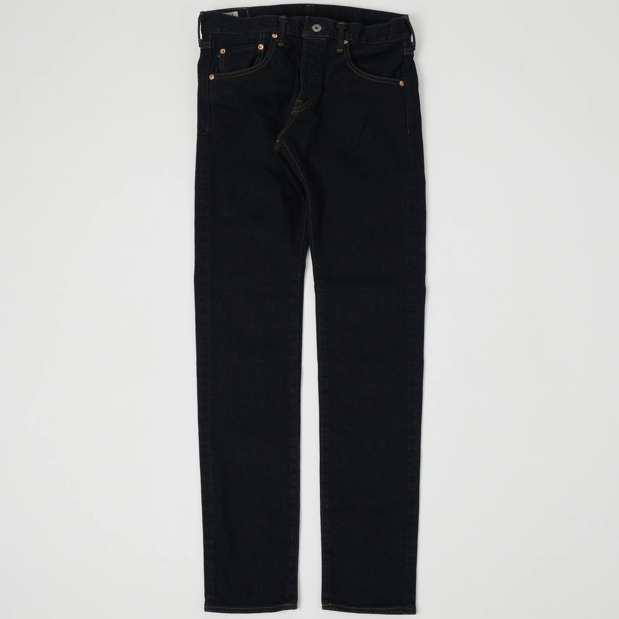 ONI Denim 122S-GR Slim Tapered Jean - Green Overdye One Wash Daily Uniform