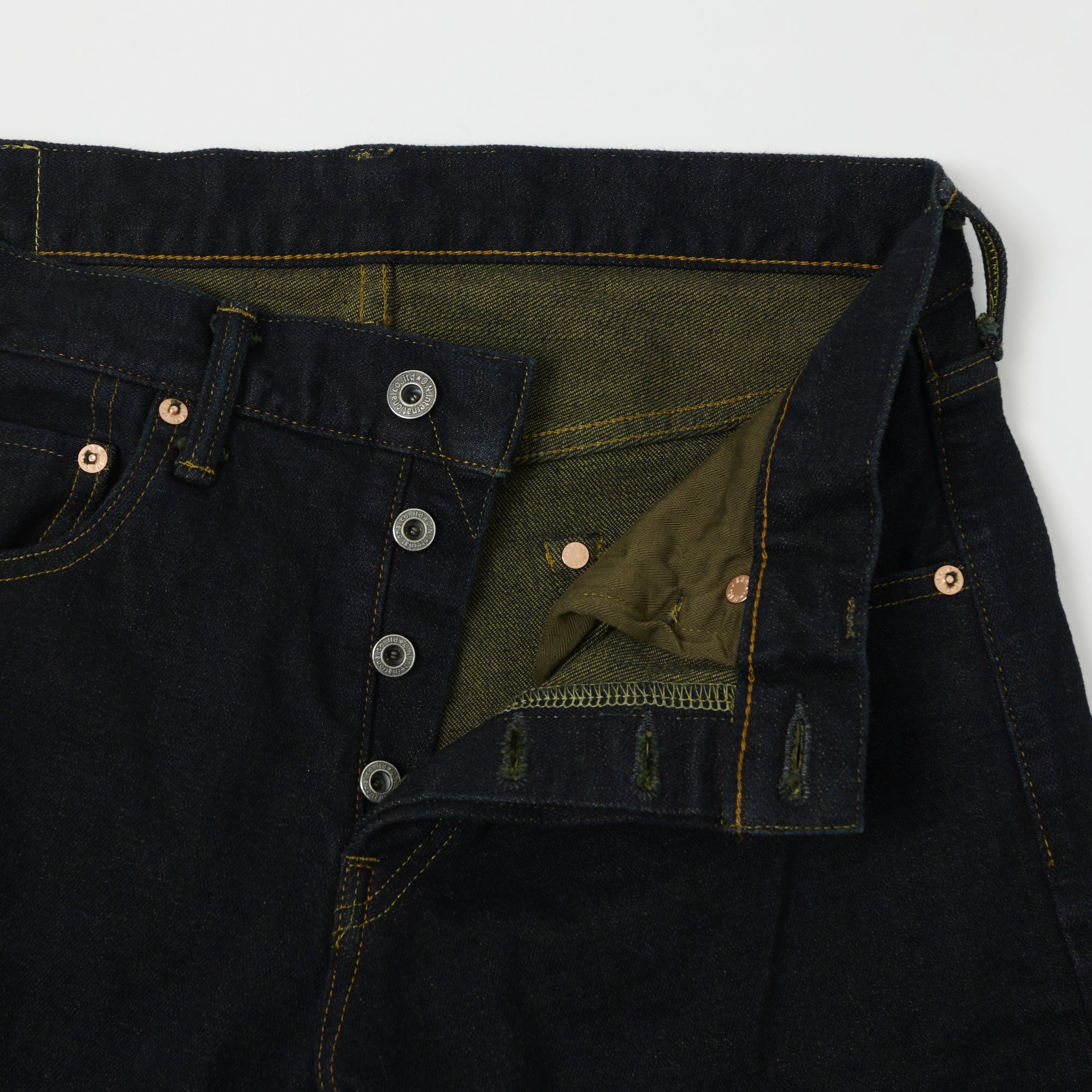 Reliable Outfit All Season ONI Denim 122S-GR Slim Tapered Jean - Green Overdye One Wash