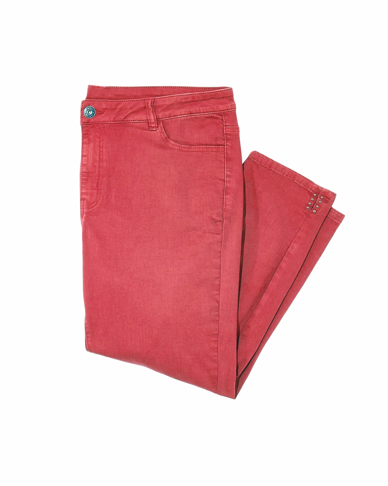 Waldorf Ankle Jean | Red Soft Texture Breathable fabric technology