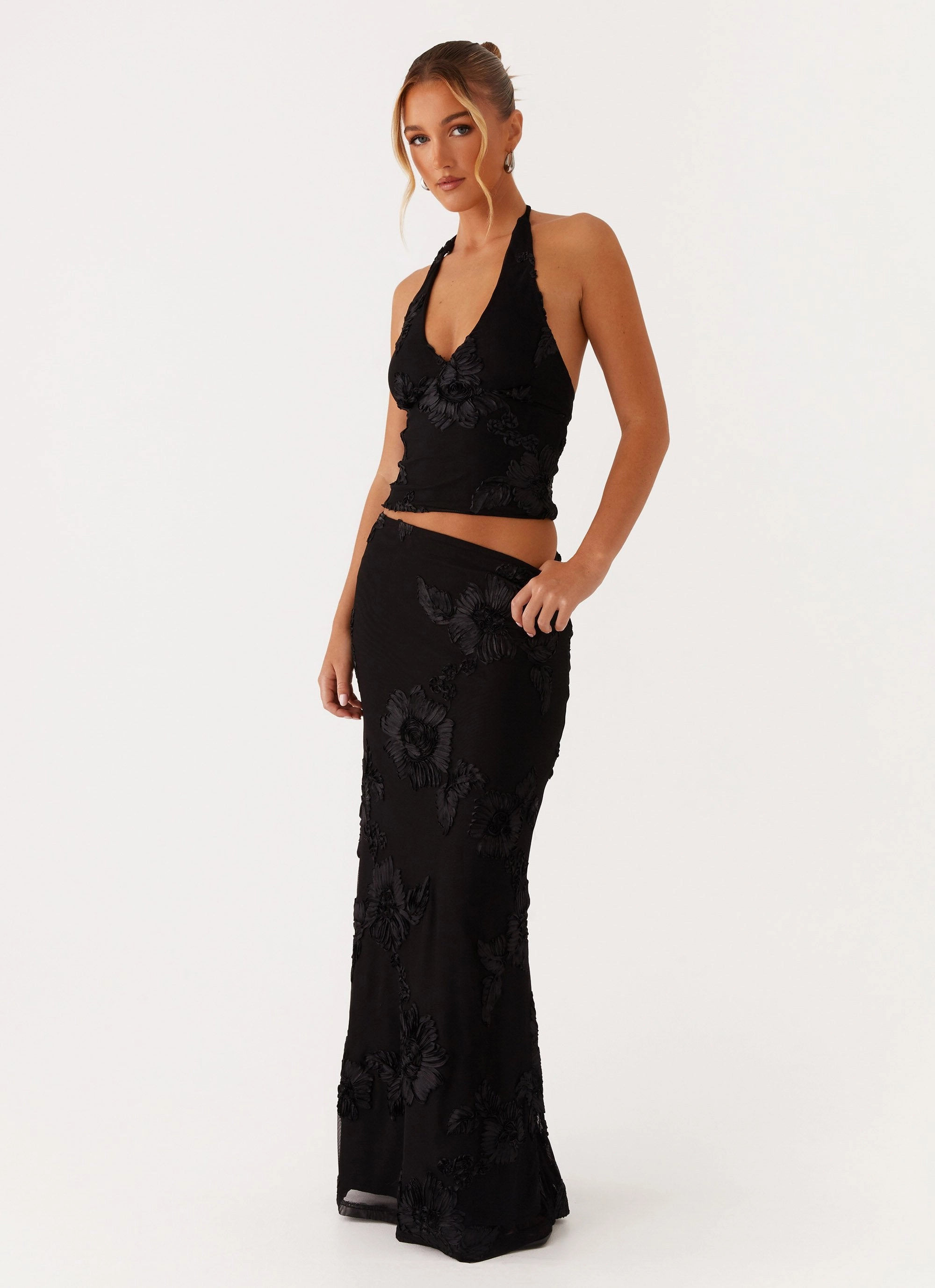 Senior Style All Day Radiate Maxi Skirt - Black