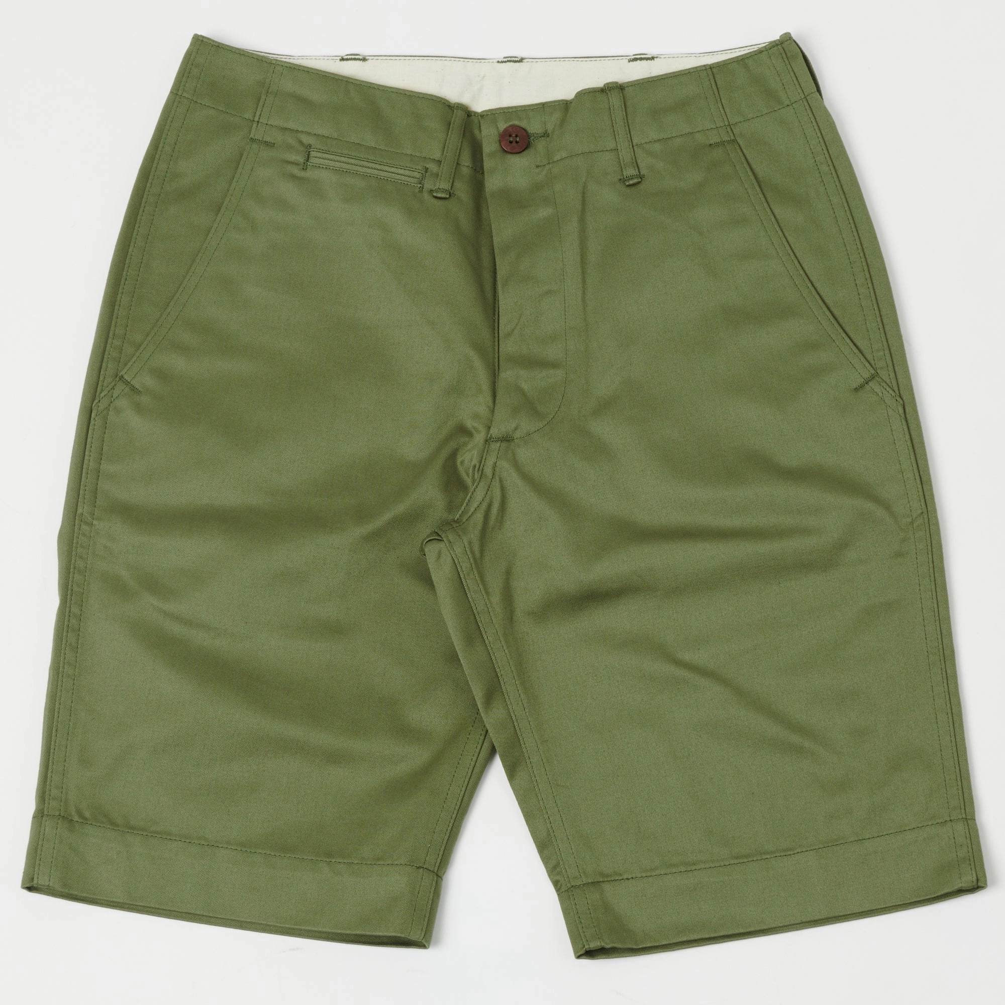 Warehouse & Co 1204 Duck Digger Chino Short - Green All Day Wear Fit