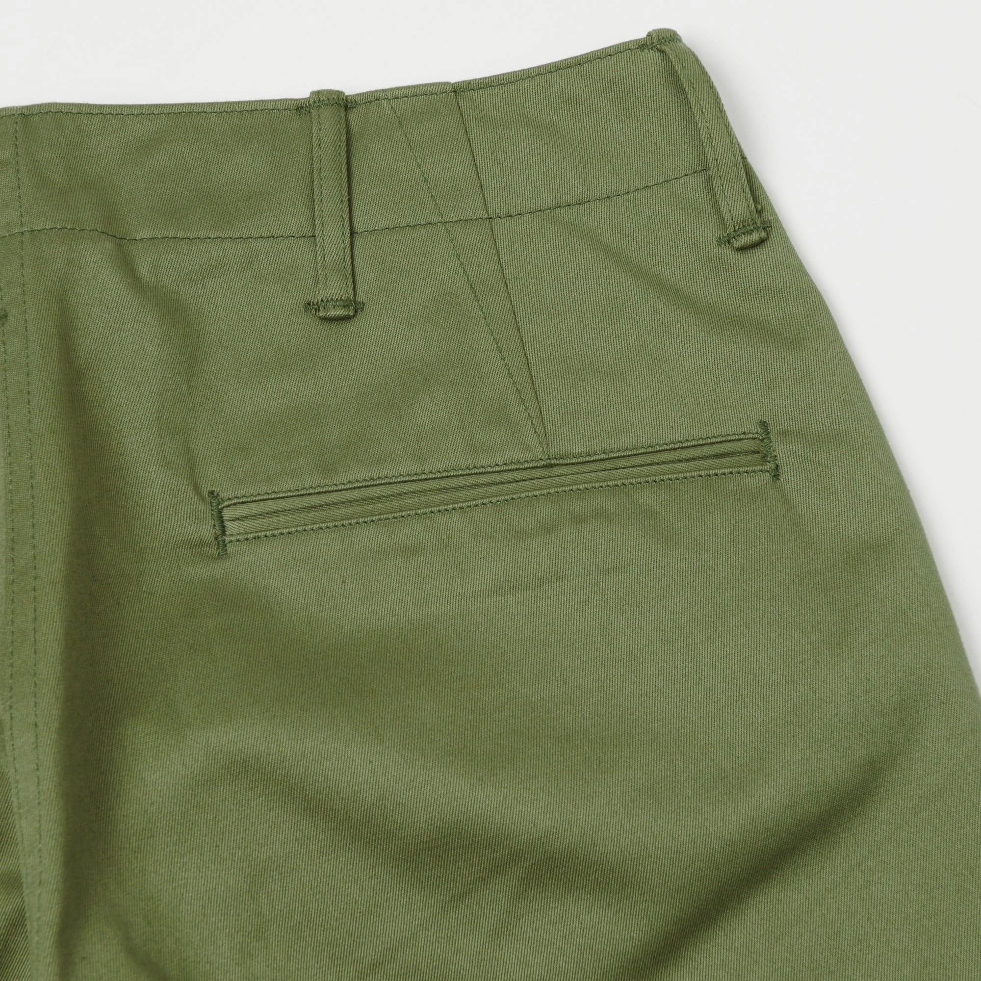 Warehouse & Co 1204 Duck Digger Chino Short - Green Quick Release Closure
