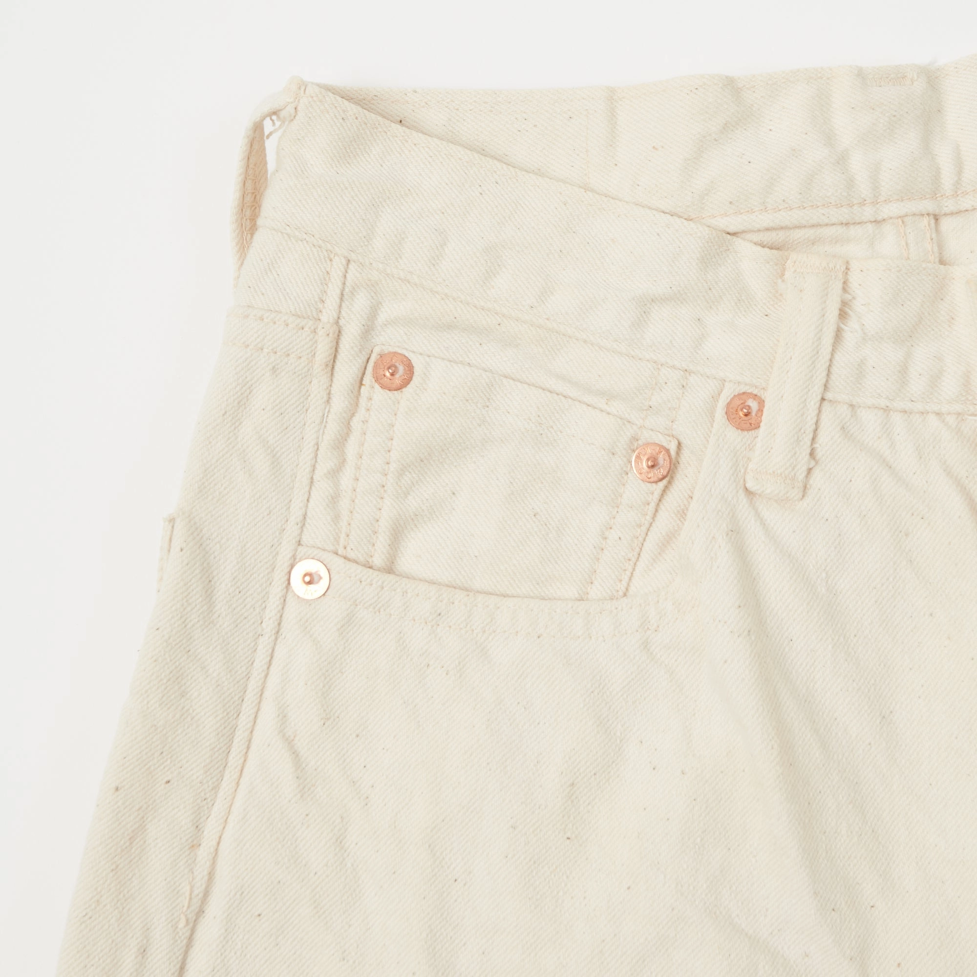 Warehouse & Co 800XX Regular Straight Jean - Ecru One Wash Crosshatch Stitching Work Friendly