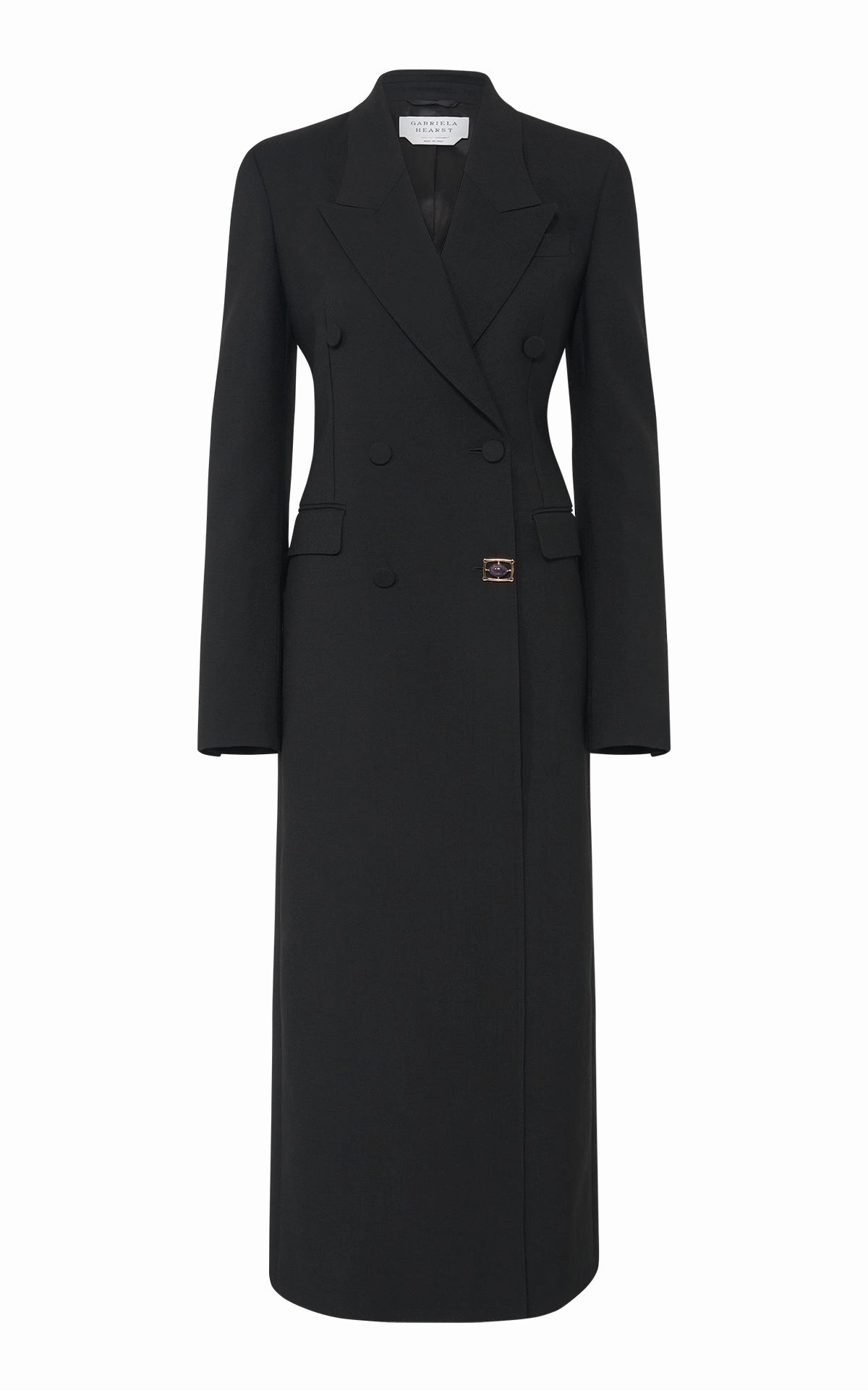 Julien Coat in Black Recycled Wool Weatherproof Zippers Effortless Travel Wear