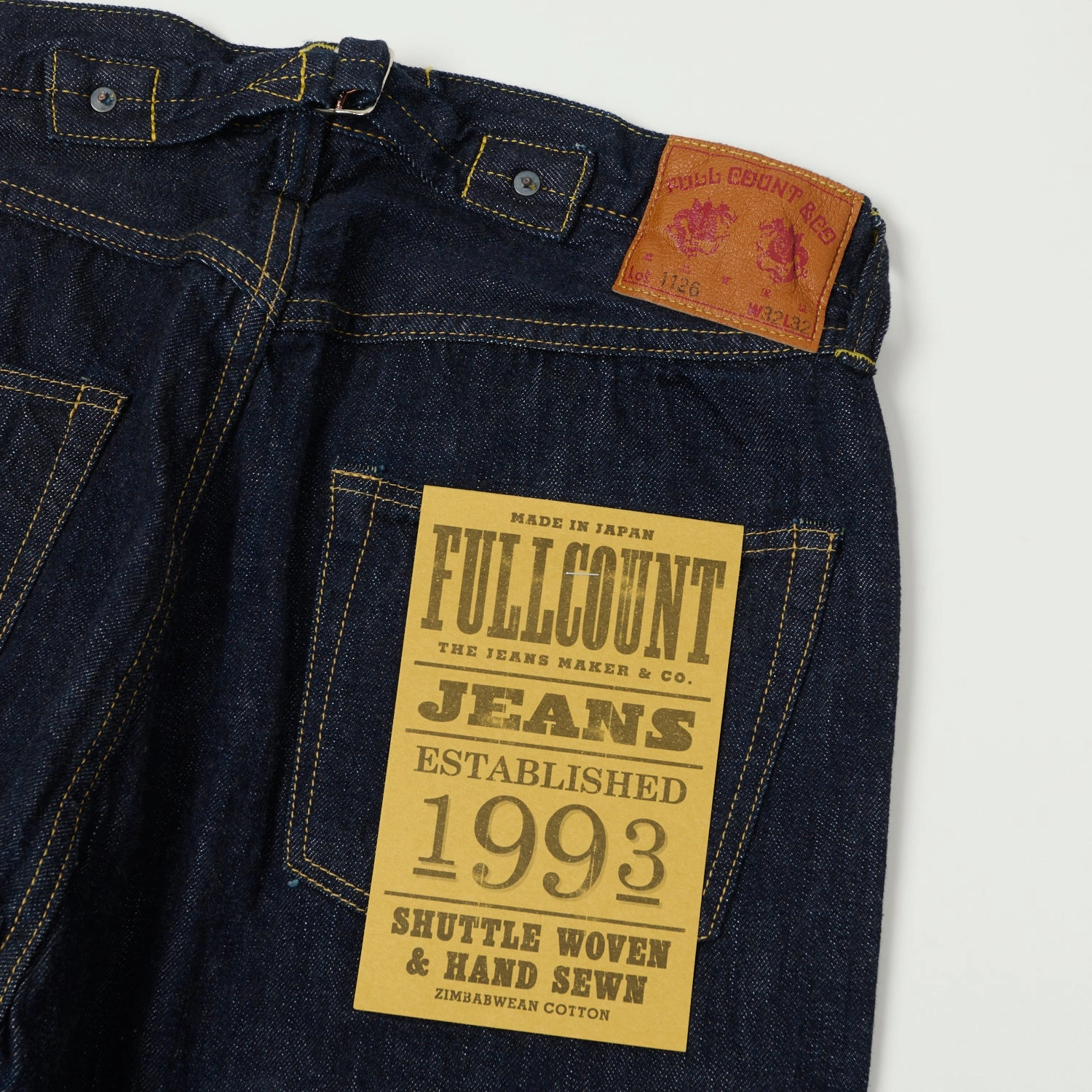 Full Count 1126 '1937 Model' 13.75oz Wide Straight Jeans - One Wash Anti Slip Belt Loops