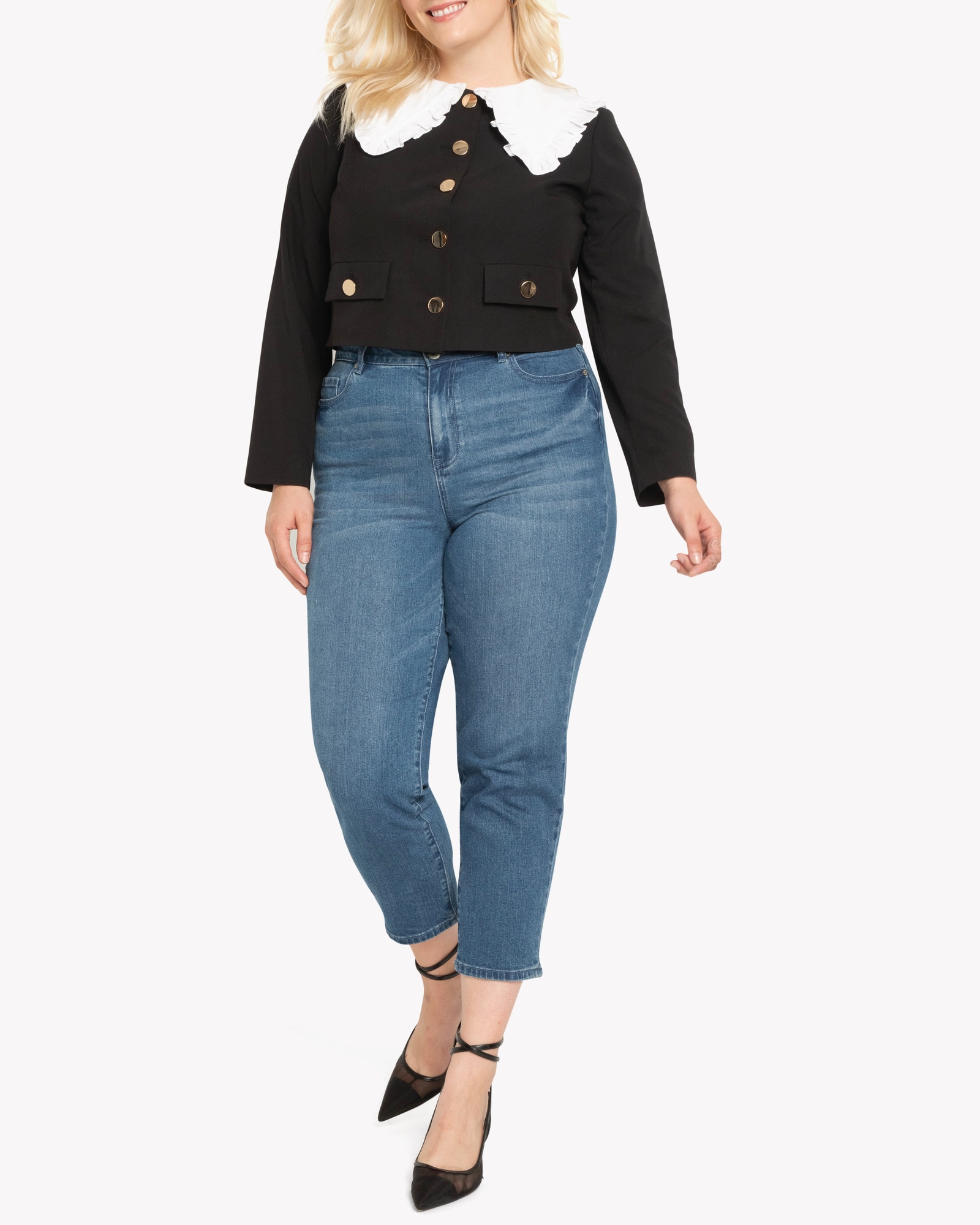 Smooth Breathable Angie High Rise Slim Straight Ankle Jeans | Medium Wash