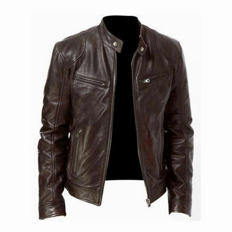 Adjustable Hood Weather Control West Louis? 2023 Motorcycle Street Style Leather Jacket