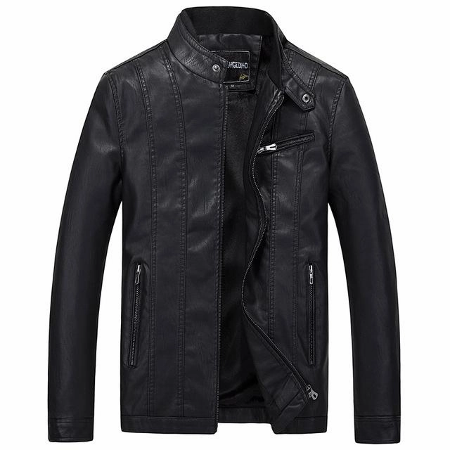Non Restrictive Fit West Louis? Biker Style Slim Fit PU Leather Jacket