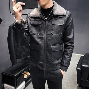SeamSealed Construction West Louis? Trending Wild Leather Jacket