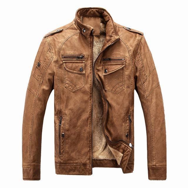 Quick Fit West Louis? Winter Fashion PU Leather Jacket