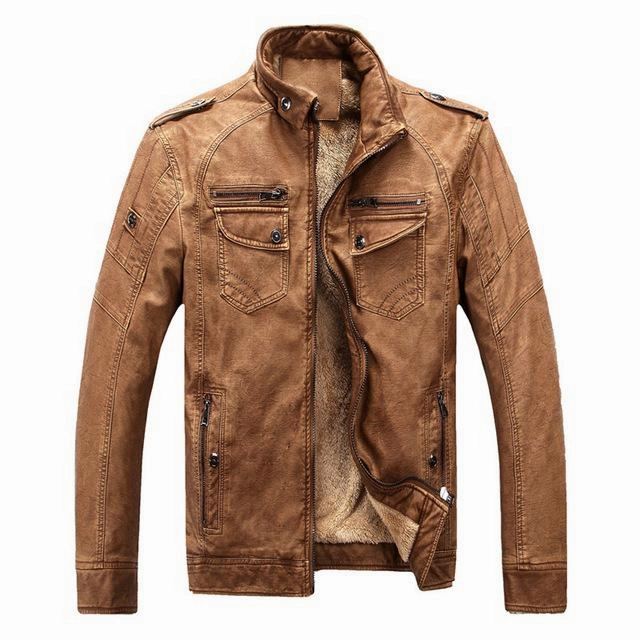 Deodorant West Louis? Winter Fashion PU Leather Jacket