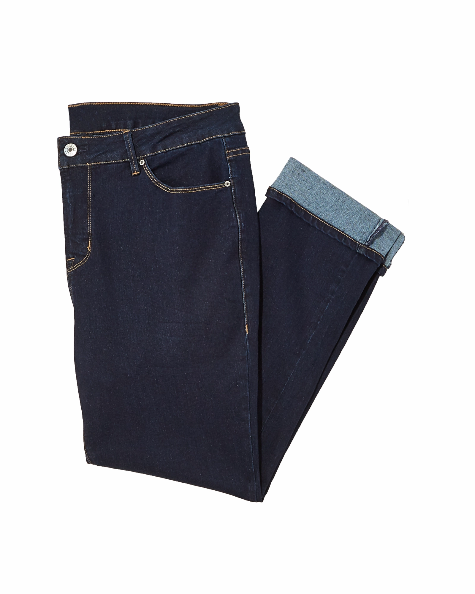 Clean Shape Westbury Rolled Cuff Cropped Skinny Jean | Dark Wash