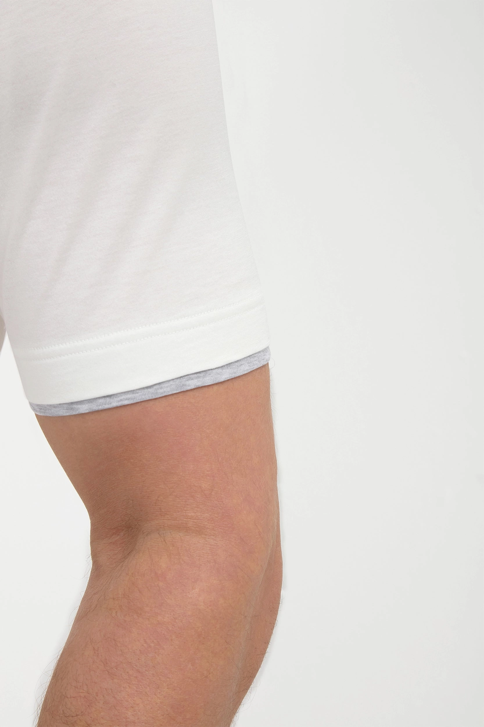 Daily Style White cotton t-shirt with collar detail - Made in Italy