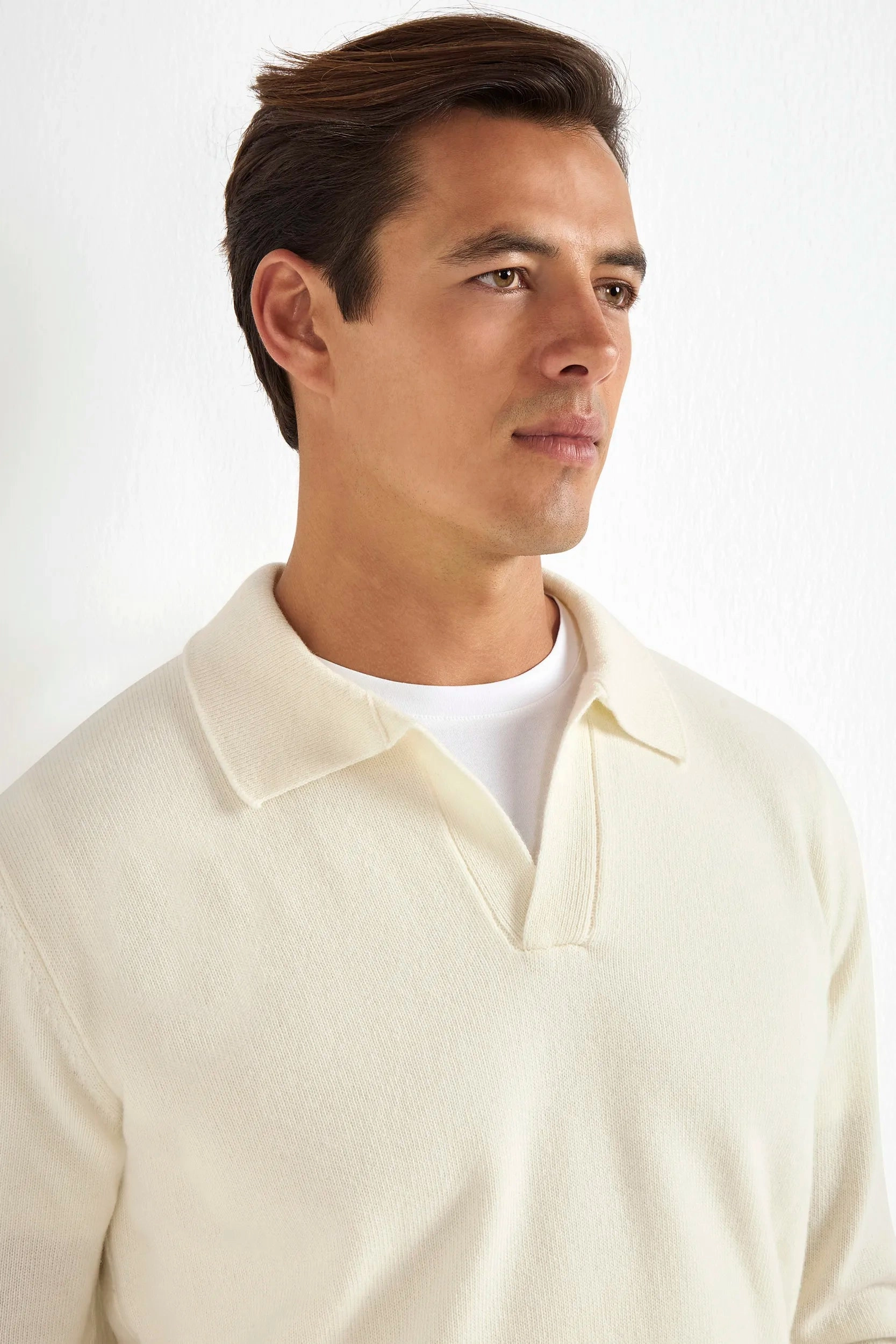 Sweater Care Guide White wool polo - Made in Italy