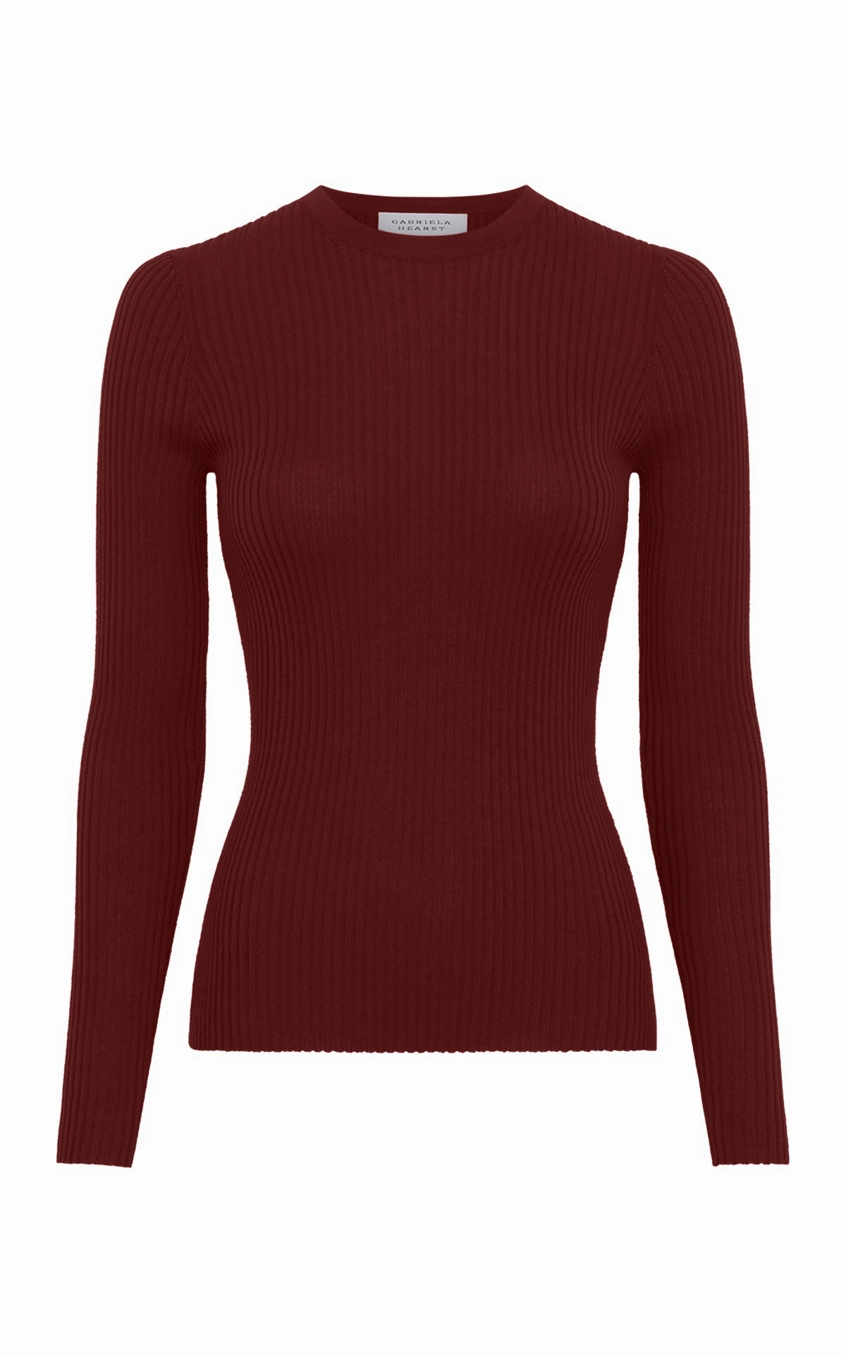 Browning Knit Sweater in Burnt Sienna Cashmere Silk Ready Style Ribbed Detailing