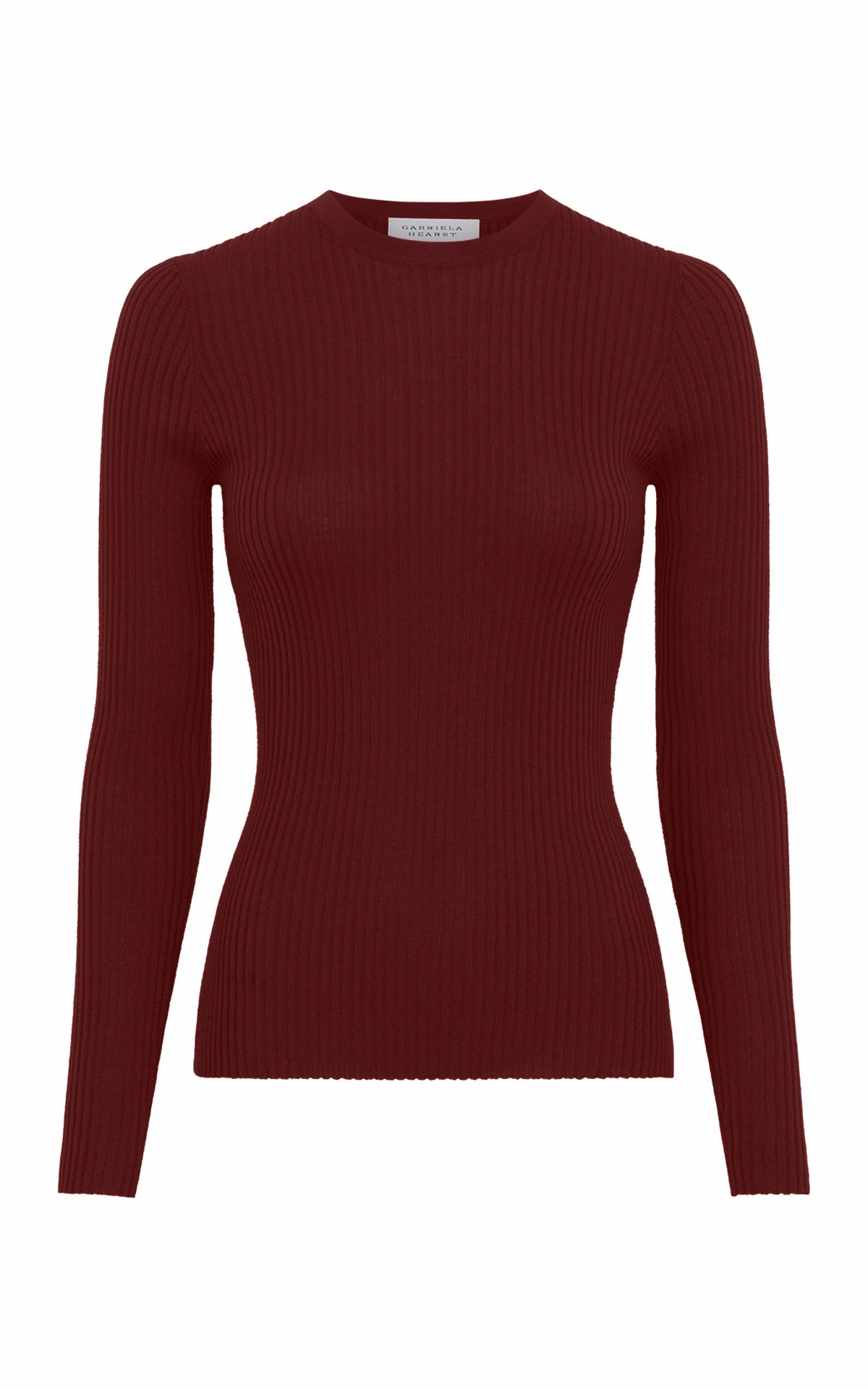 Closet Essential Elastic hem Browning Knit Sweater in Burnt Sienna Cashmere Silk
