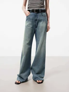 Trend Neutral Weekend Vibes Wide Leg Cotton Jeans