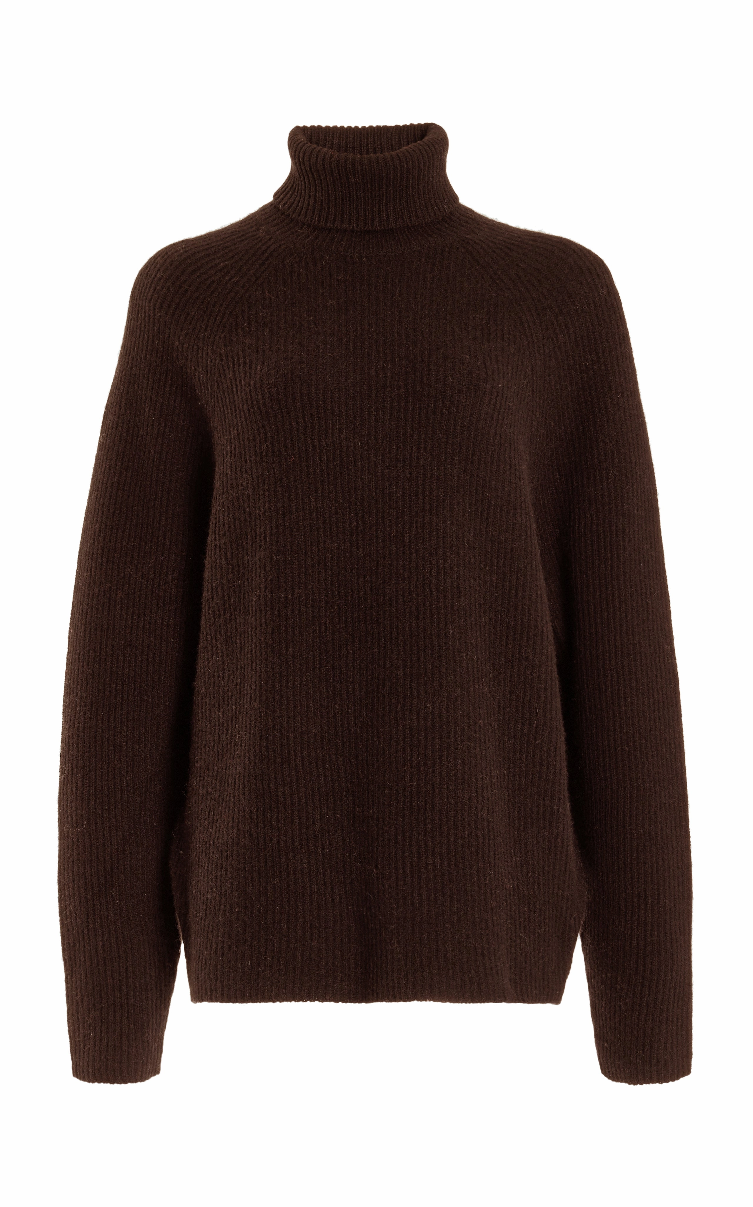 Wigman Knit Turtleneck Sweater in Chocolate Cashmere AntiStatic Coating