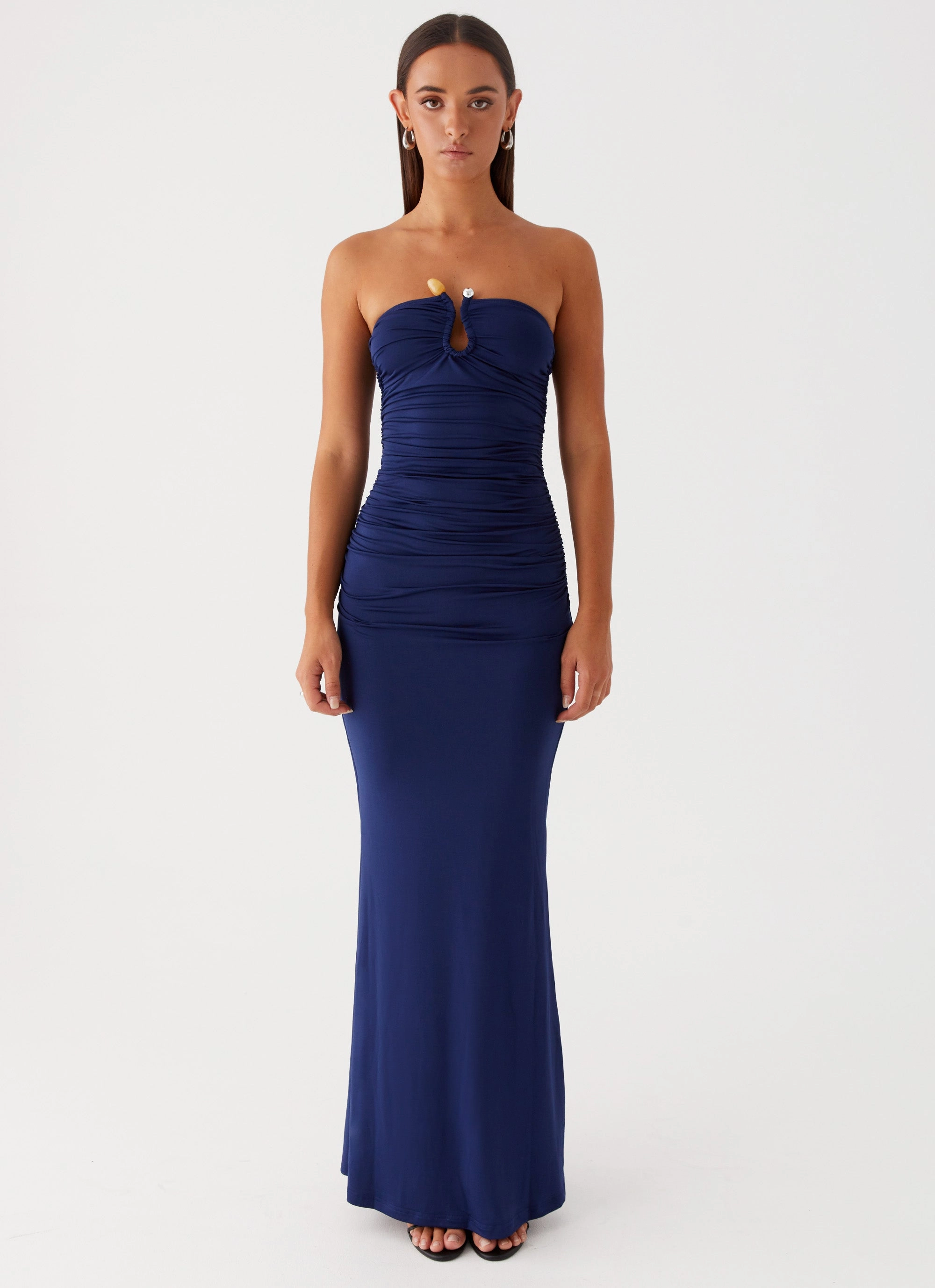 Rudy Maxi Dress - Navy Silky-Lining