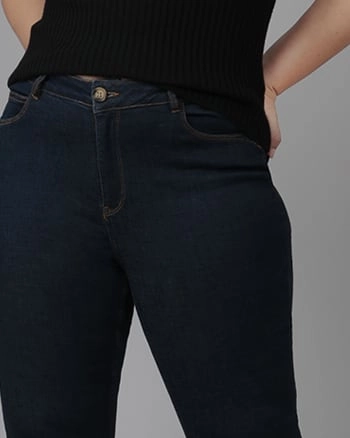 Women's ALICE-DRB High Rise Flare Jeans | Dark Rinse Blue Closet Must