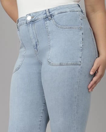 Women's BILLIE-TD High Rise Bootcut Jeans | True Denim Unisex Wear Artist Vibe school wear