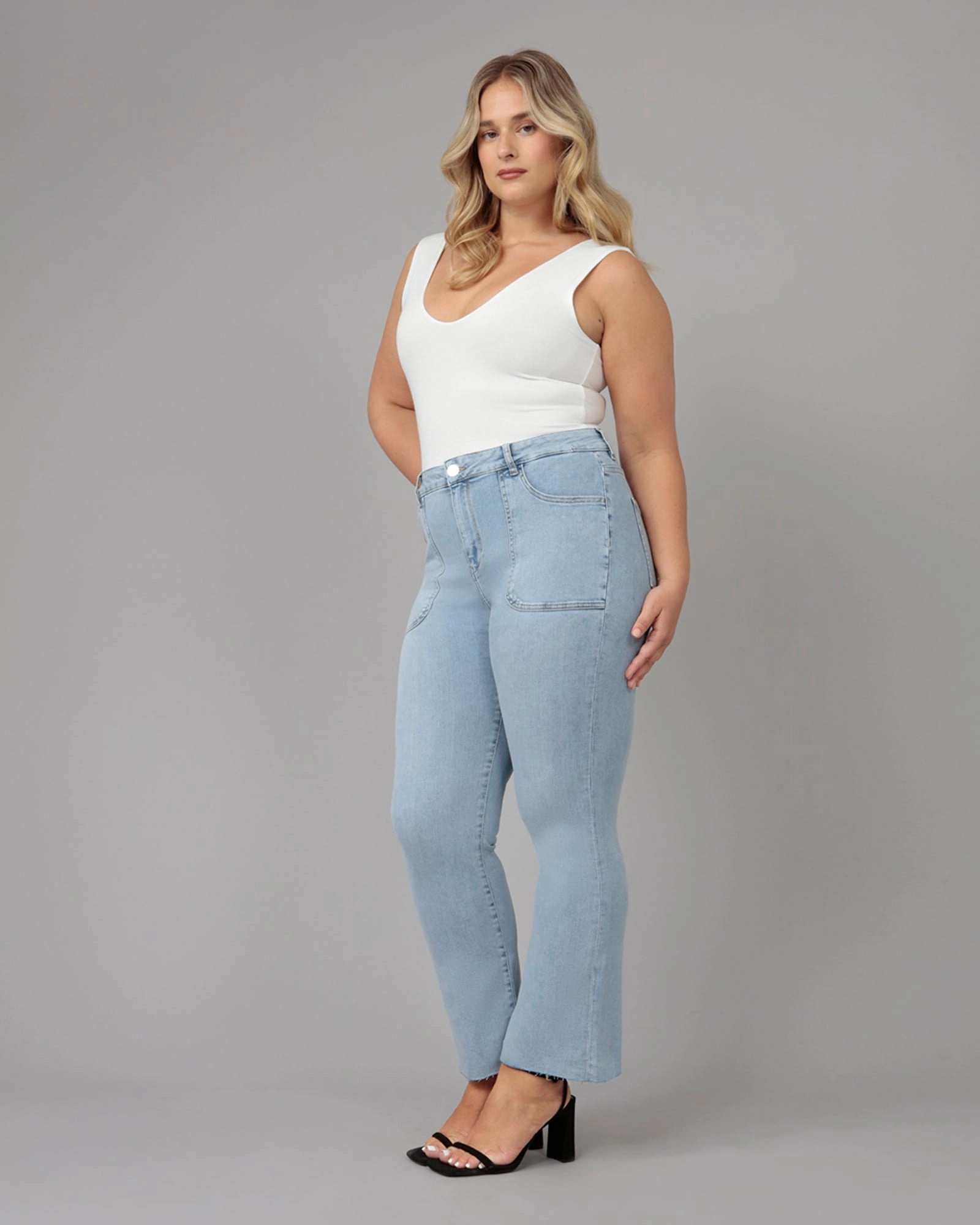 Women's BILLIE-TD High Rise Bootcut Jeans | True Denim Easy Fashion Comfy Choice