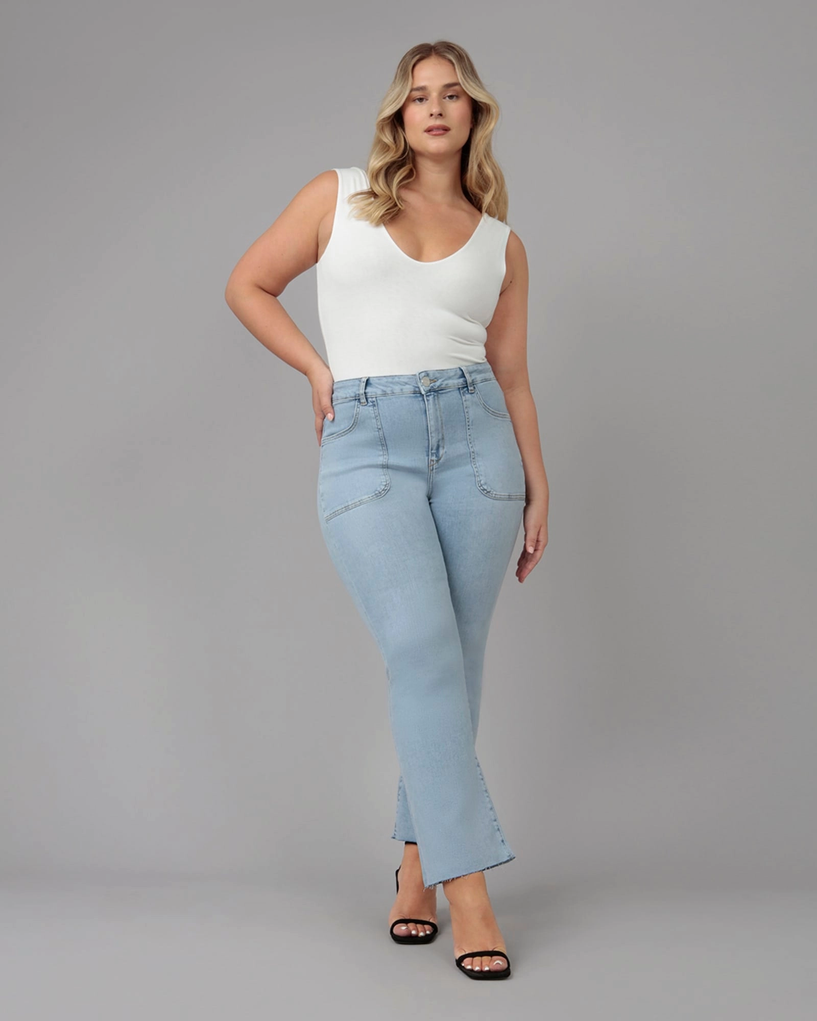 Women's BILLIE-TD High Rise Bootcut Jeans | True Denim Sharp Edge