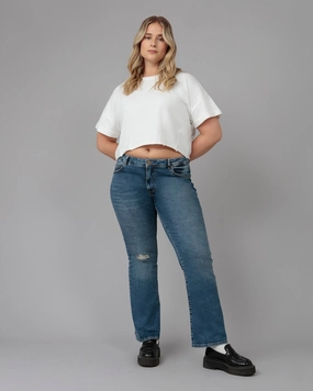 Women's BRADLY-DIS Mid Rise Flare Jeans | Dim Sky Daily Choice