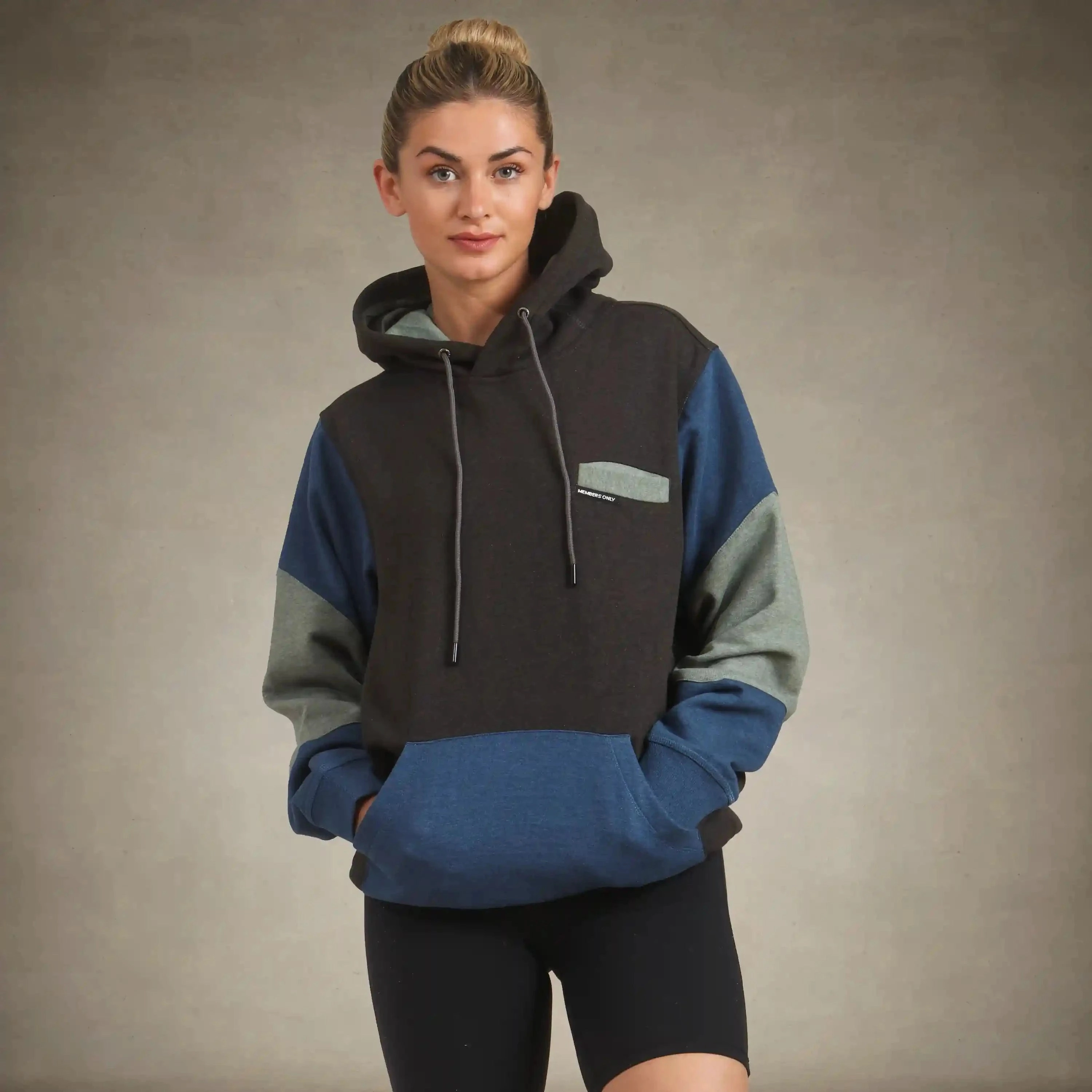 Yak like Women's Drew Colorblock Oversized  Hooded Sweatshirt