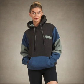 Yak like Women's Drew Colorblock Oversized  Hooded Sweatshirt