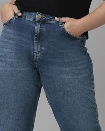 Women's MILAN-DIS High Rise Wide Leg Jeans | Dim Sky Daily Attire