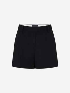 Soft touch finish Free Size Adjuster Wool Blend Black Shorts