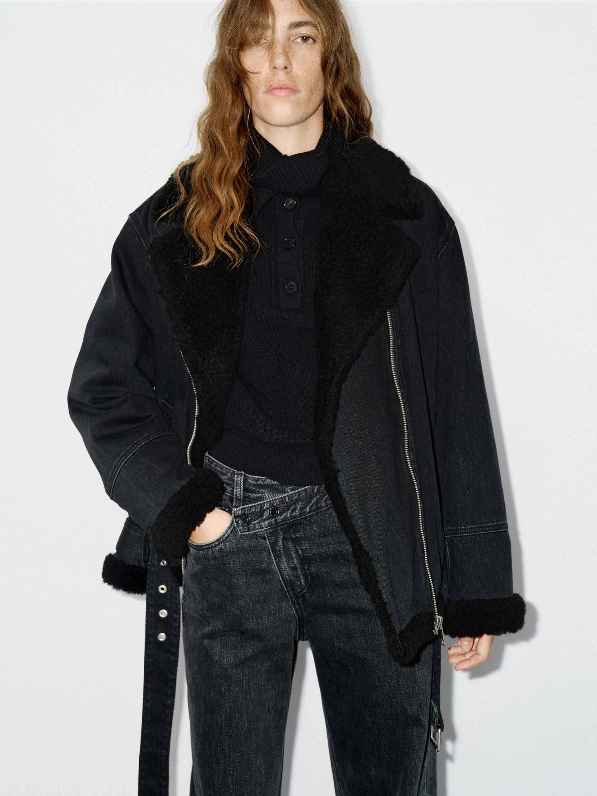 Quick Pack Poise Wool Trim Denim Jacket