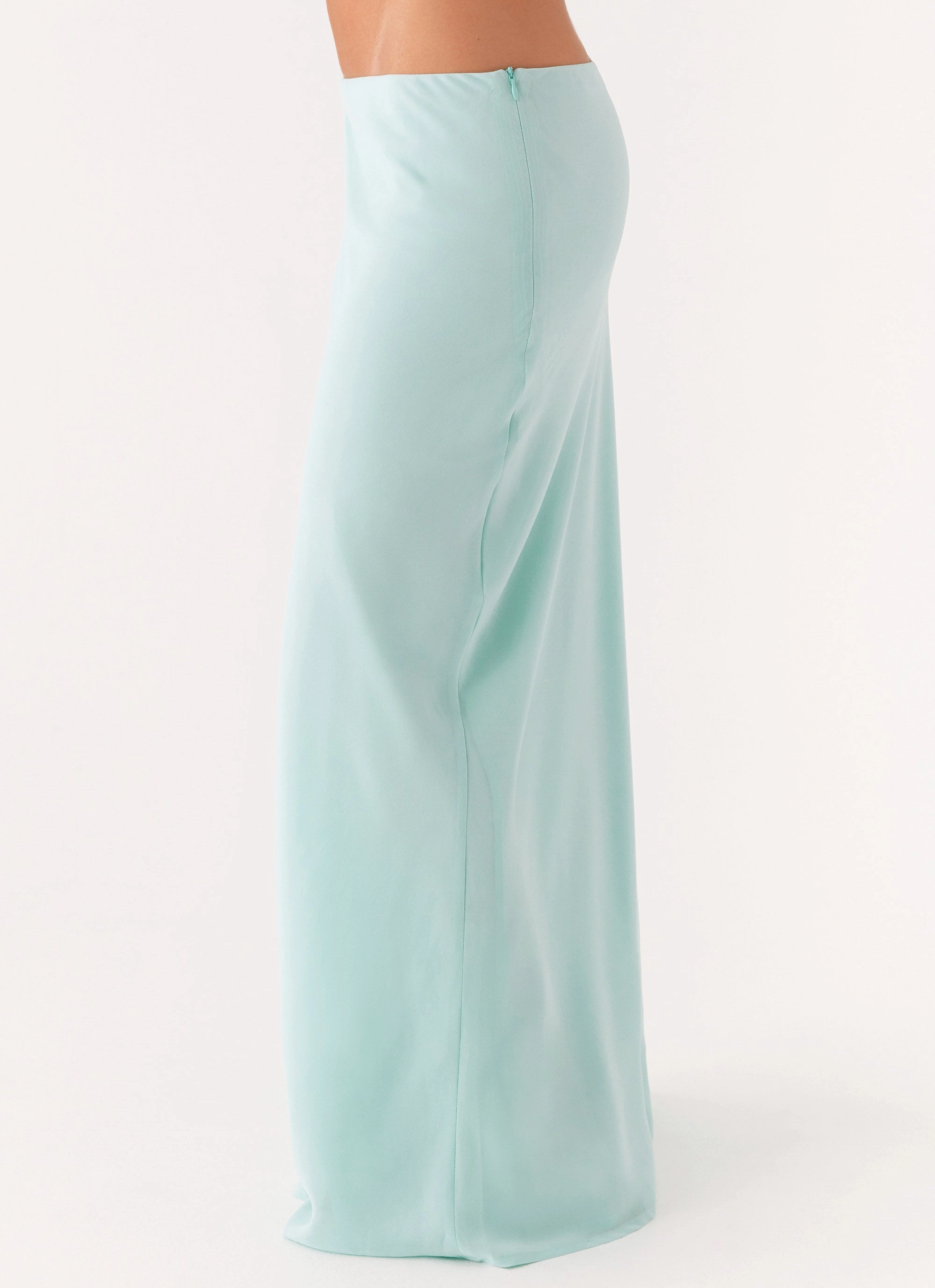 light texture Another Life Chiffon Maxi Skirt - Pale Blue