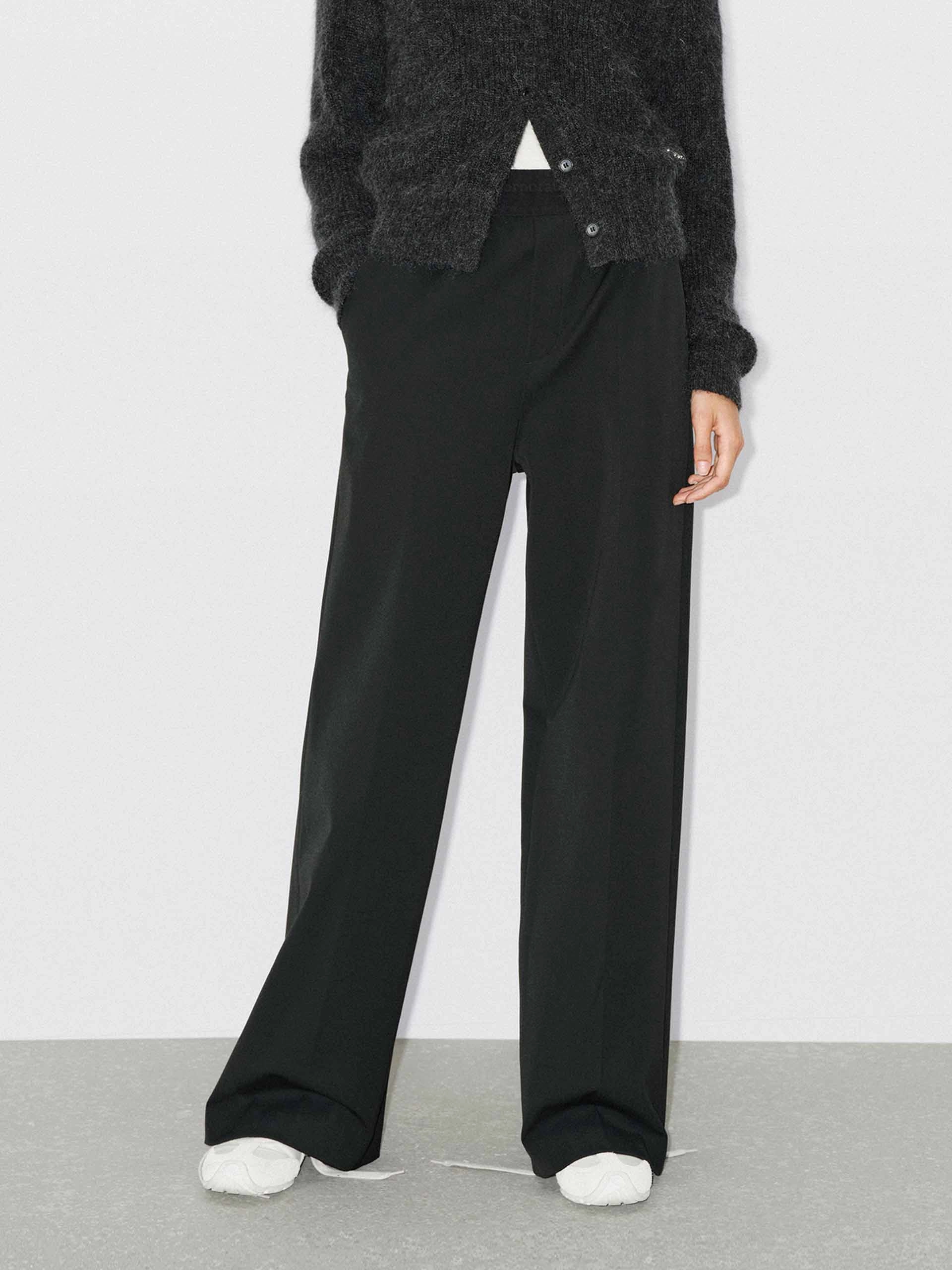 Elasticated Waist Tailored Pants Sport Ready Recycled Polyester Blend