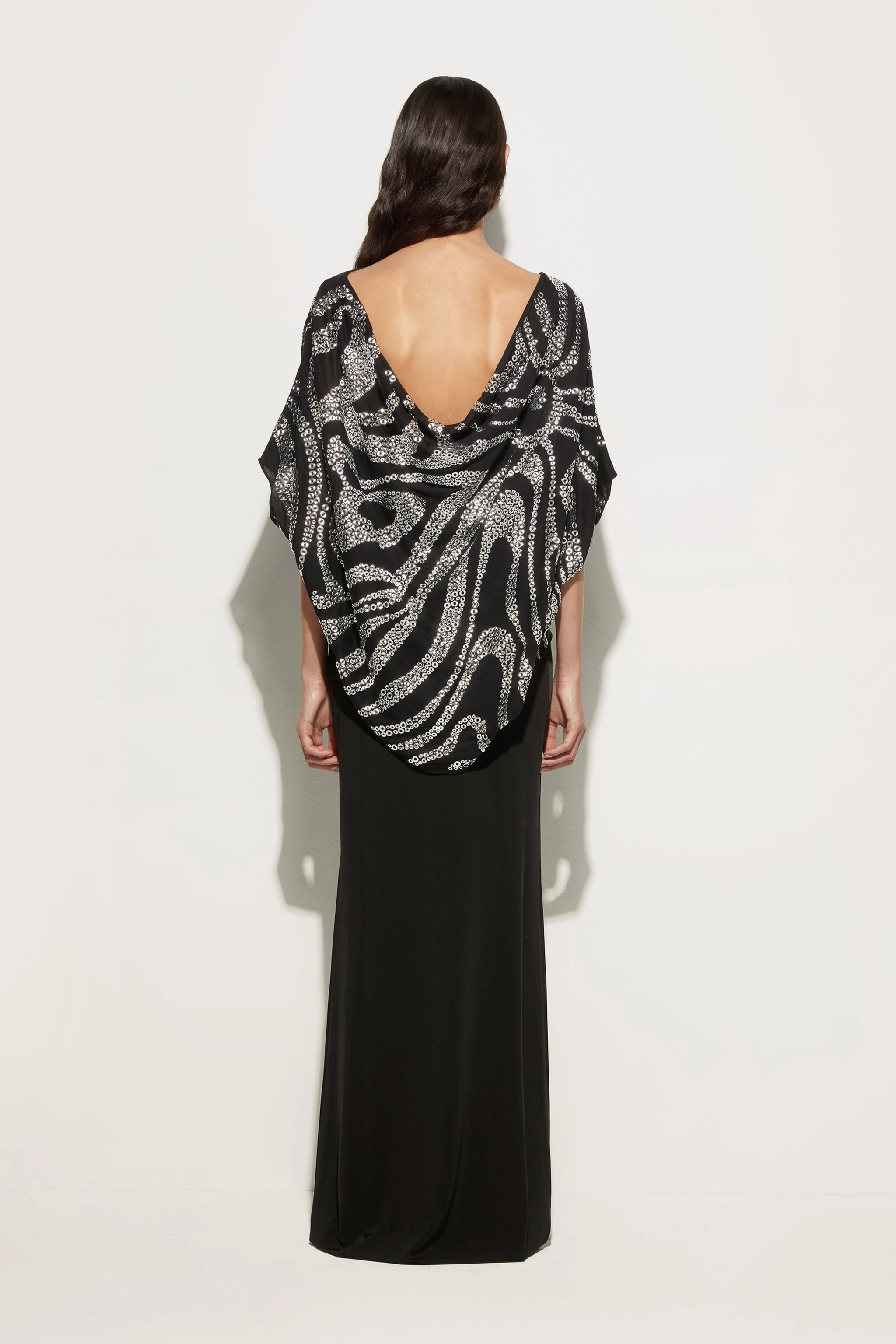 Long Dress with Marmo Studs Cape Summer Friendly