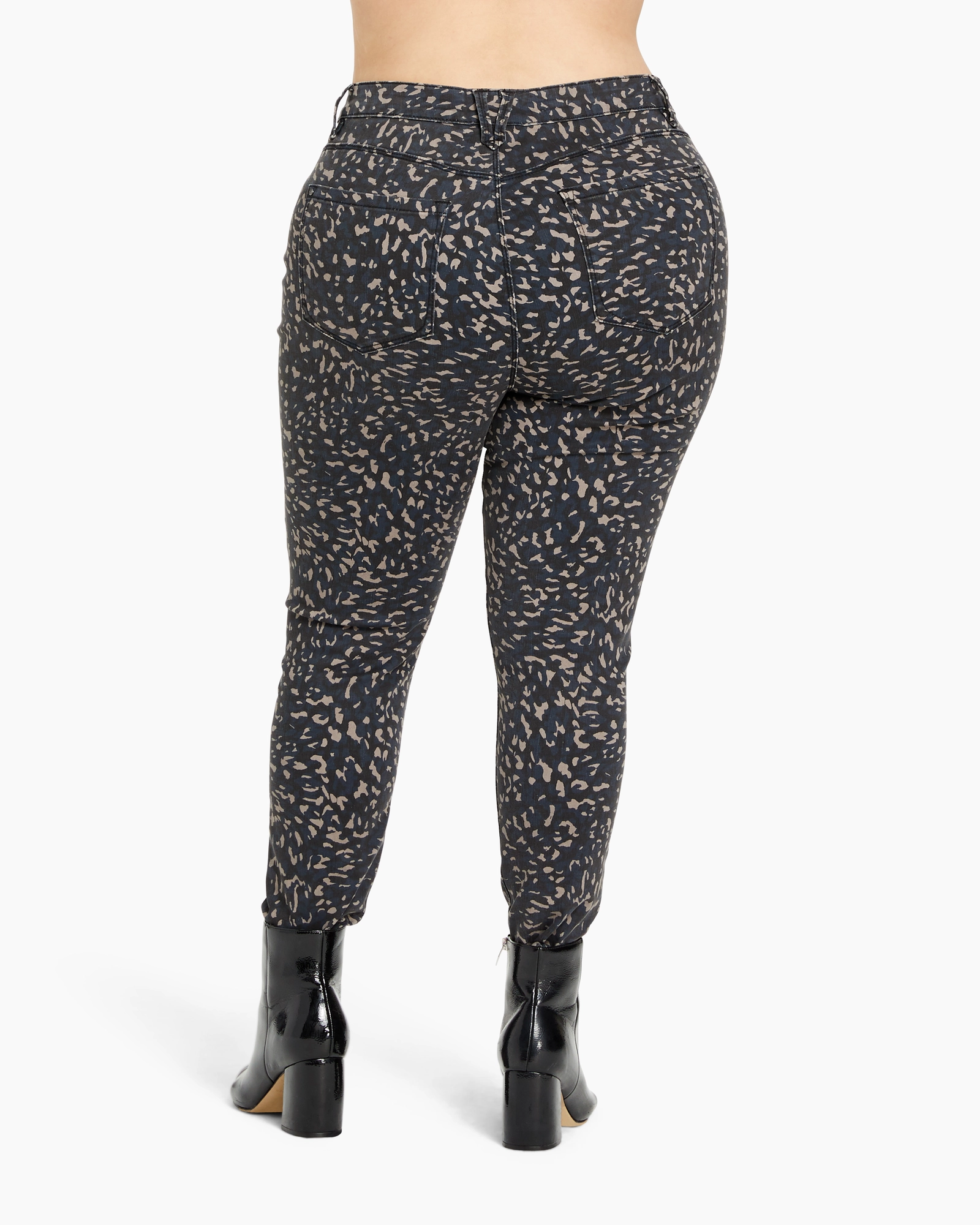 Party Look Earthy Yeaton Printed Skinny Jean | Navy / Tan