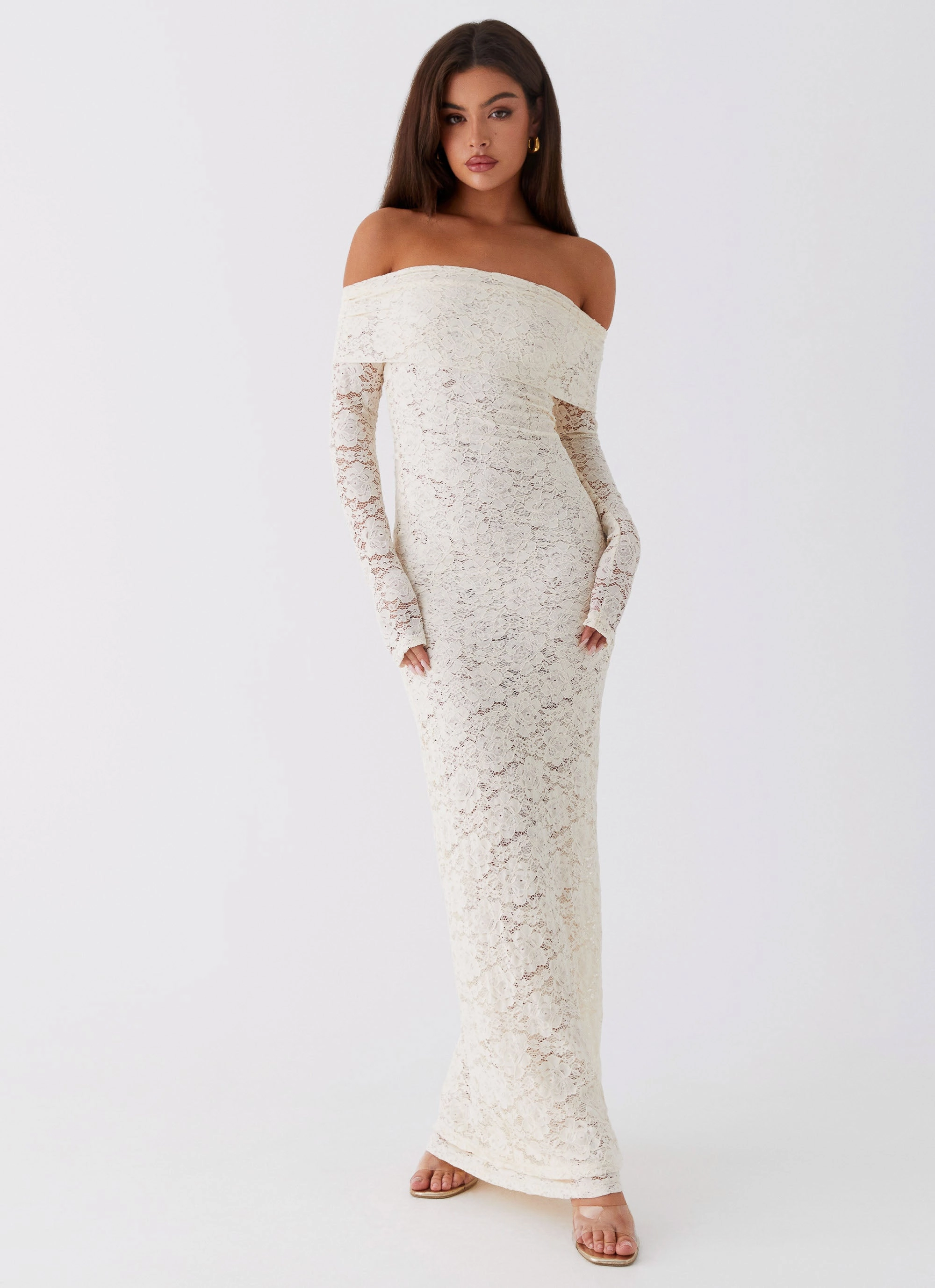 Yours Always Lace Maxi Dress - Ivory Modern Fit