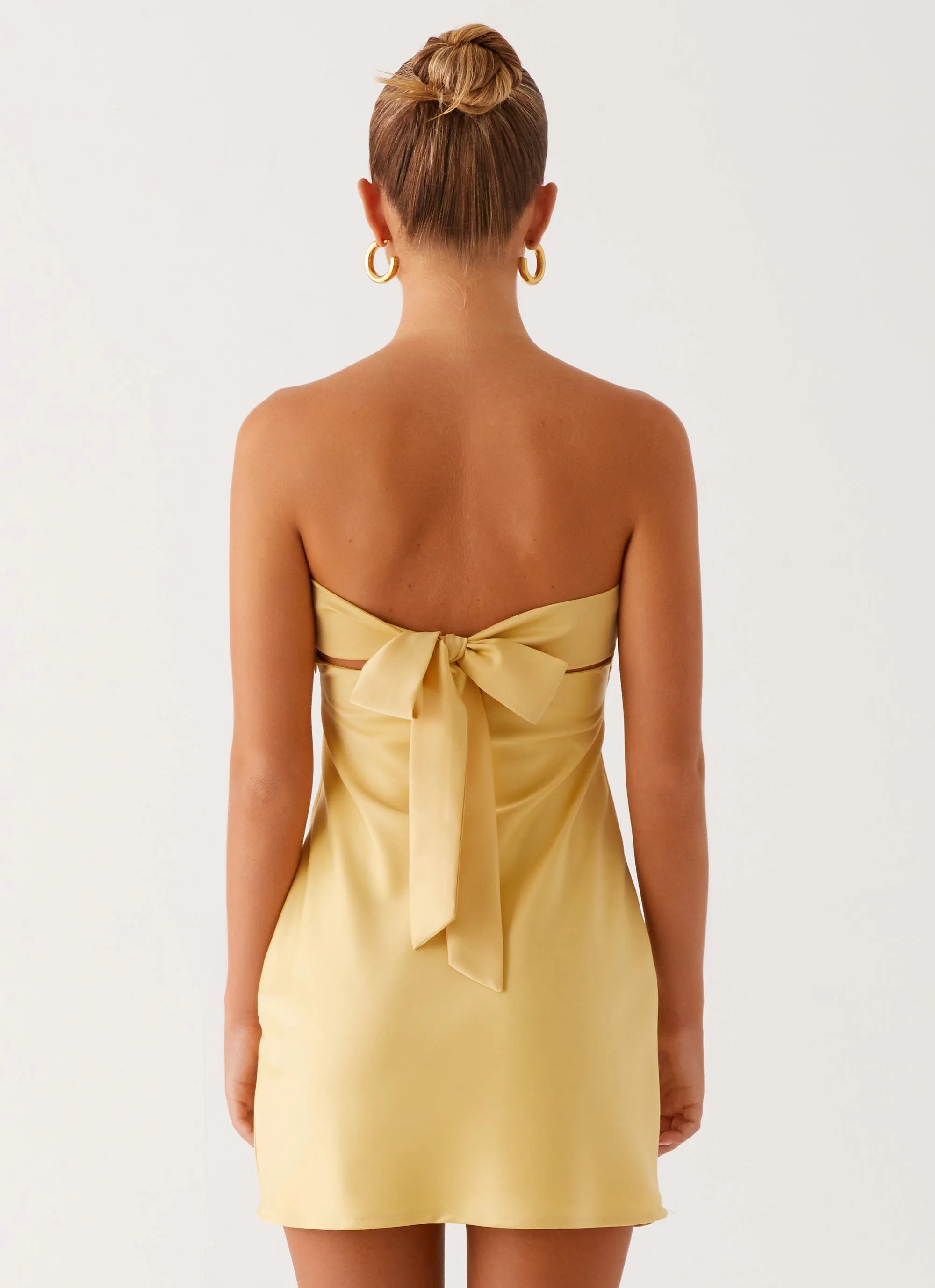 Yulina Mini Dress - Yellow Comfortable travel dress Simple Form