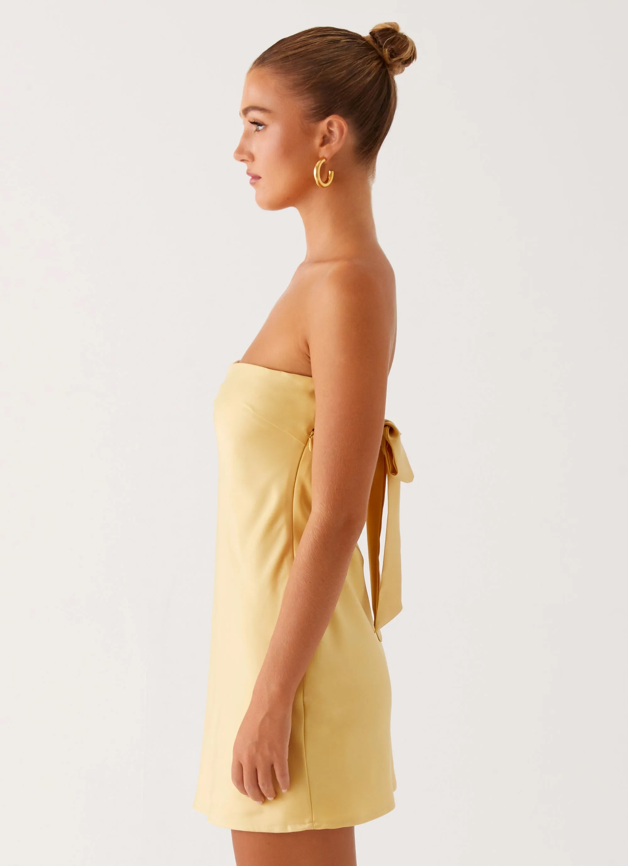 Trendy midi dress Yulina Mini Dress - Yellow